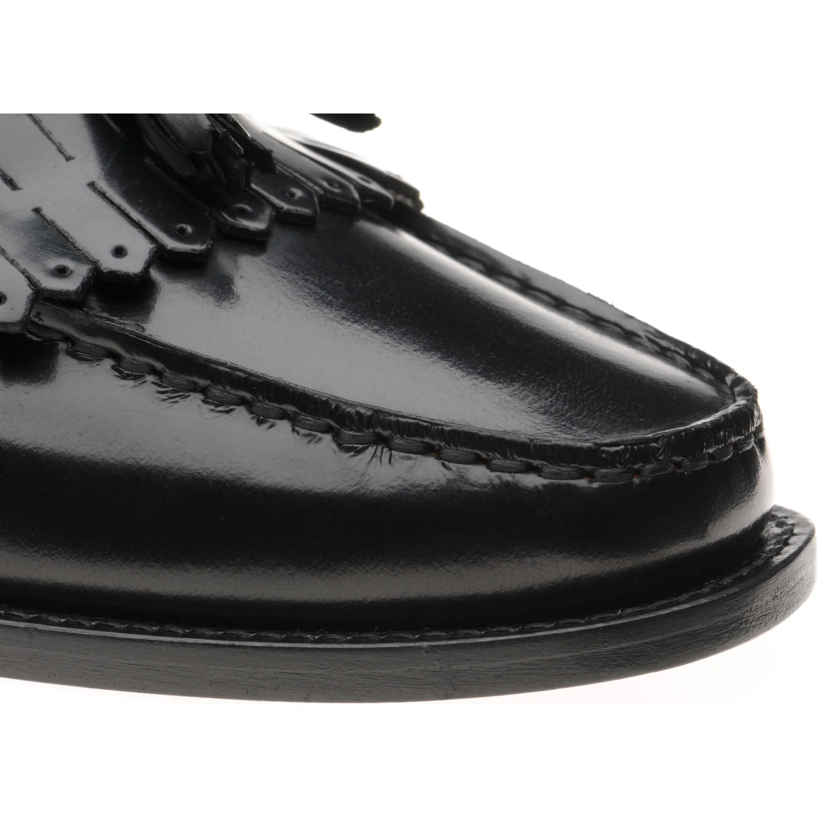 Herring Terni II mens hybrid-soled tasselled loafers in black polished - Image 5