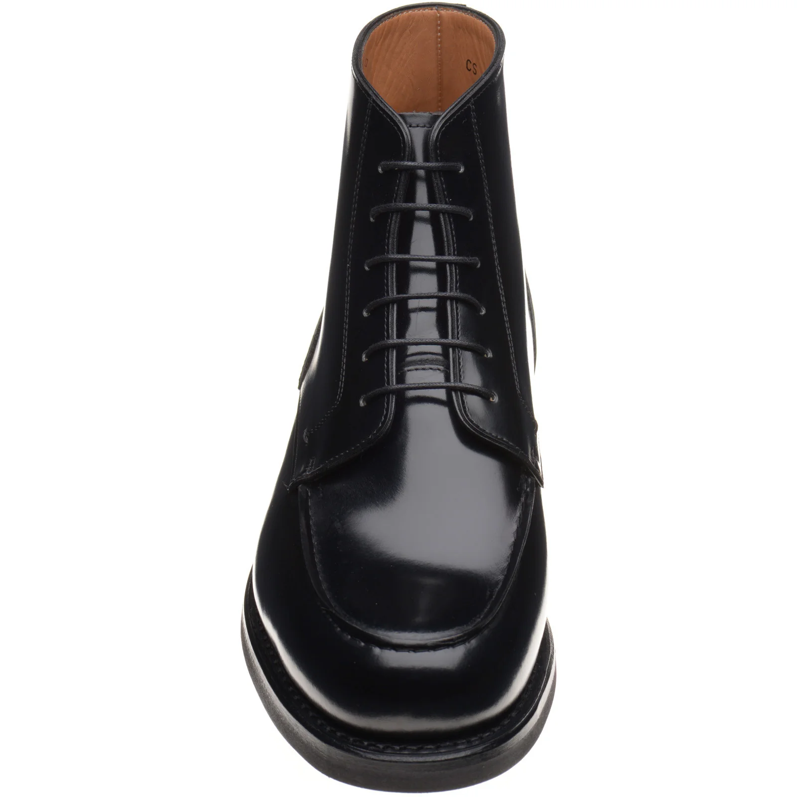 Herring Toulon mens rubber-soled boots in black polished - Image 2