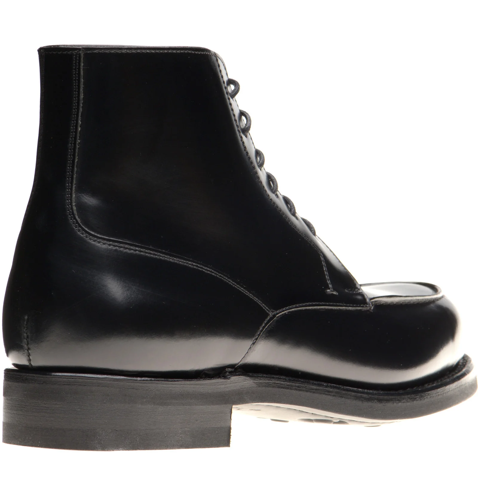Herring Toulon mens rubber-soled boots in black polished - Image 4