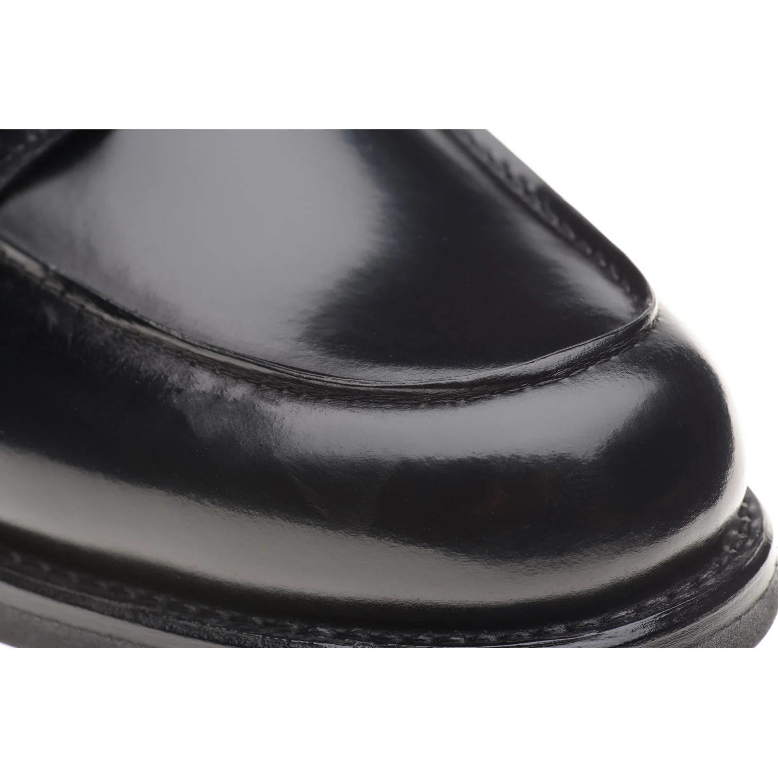 Herring Tours mens rubber-soled Derby shoes in black polished (second) - Image 5