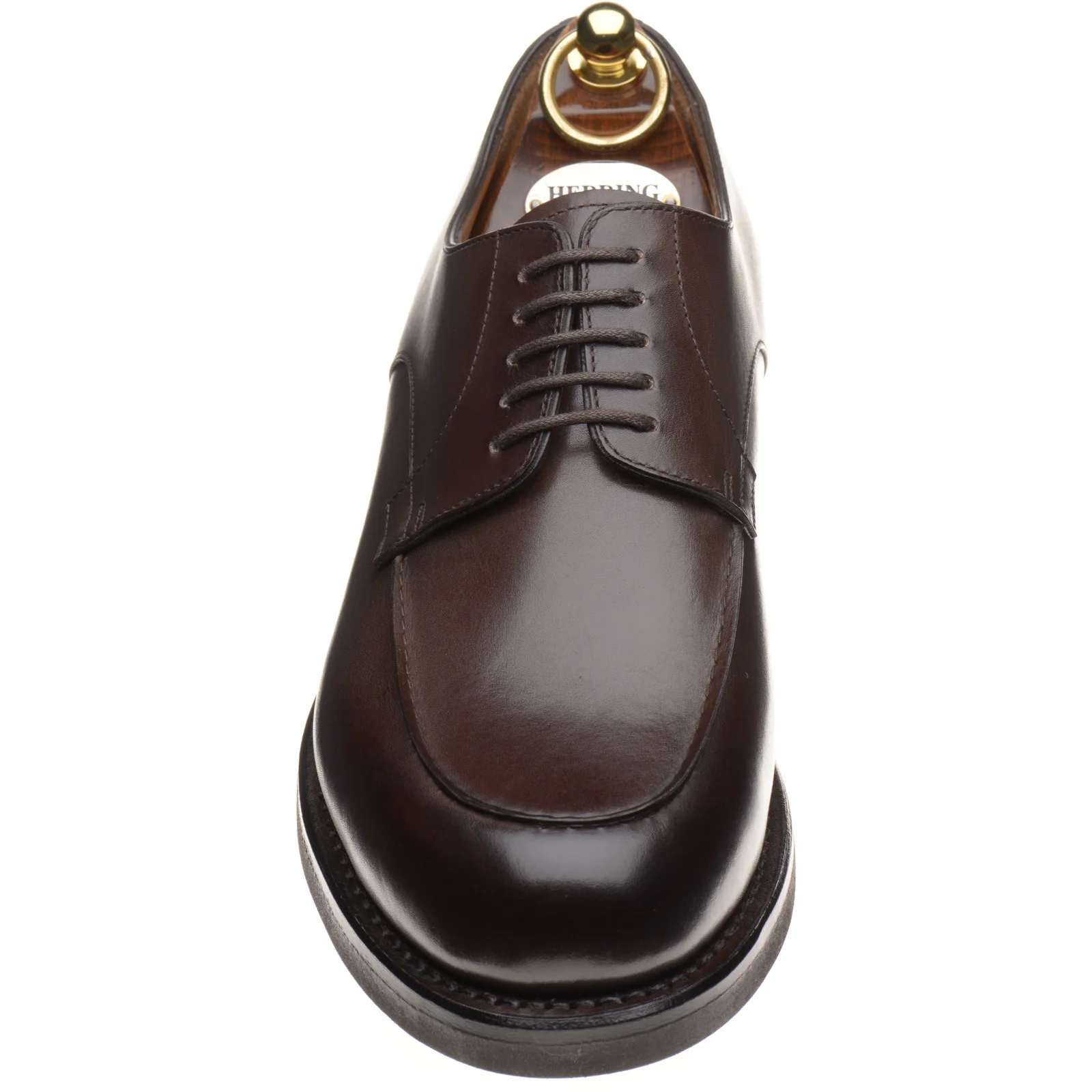 Herring Tours mens rubber-soled Derby shoes in dark brown calf - Image 2
