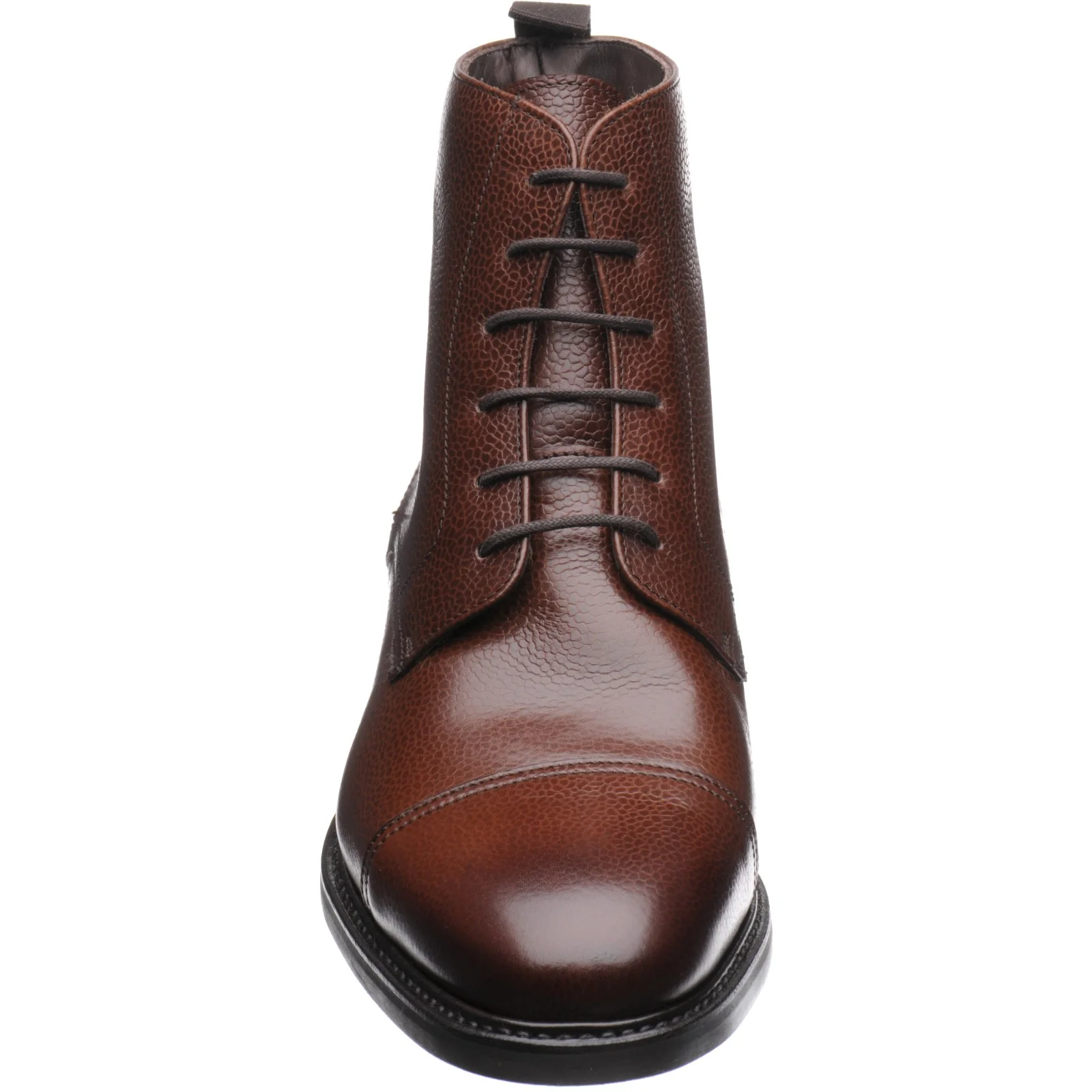 Herring Tregony (Warm Lined) mens rubber-soled boots in brown grain - Image 2