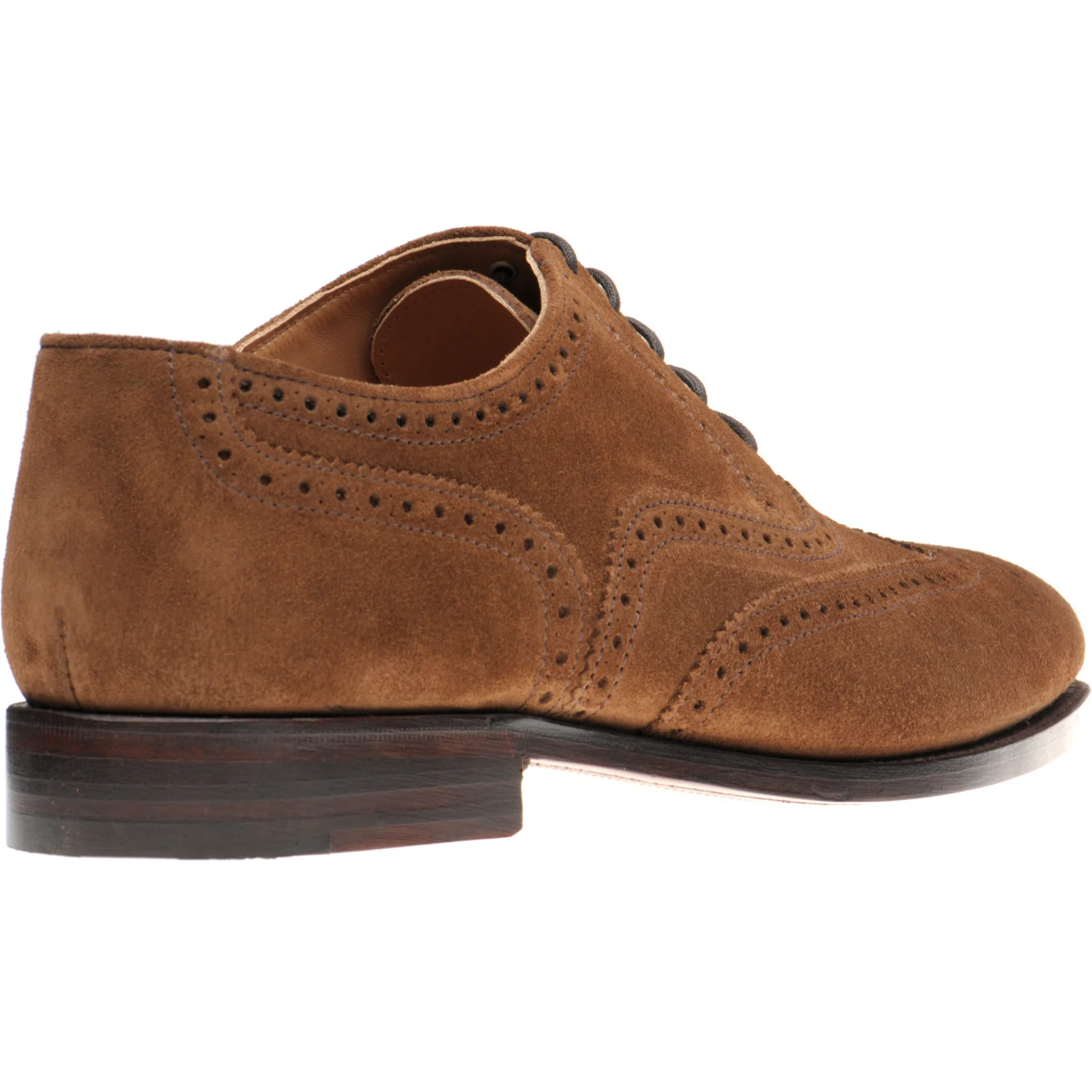 Herring Trent mens brogues in snuff suede - Image 4