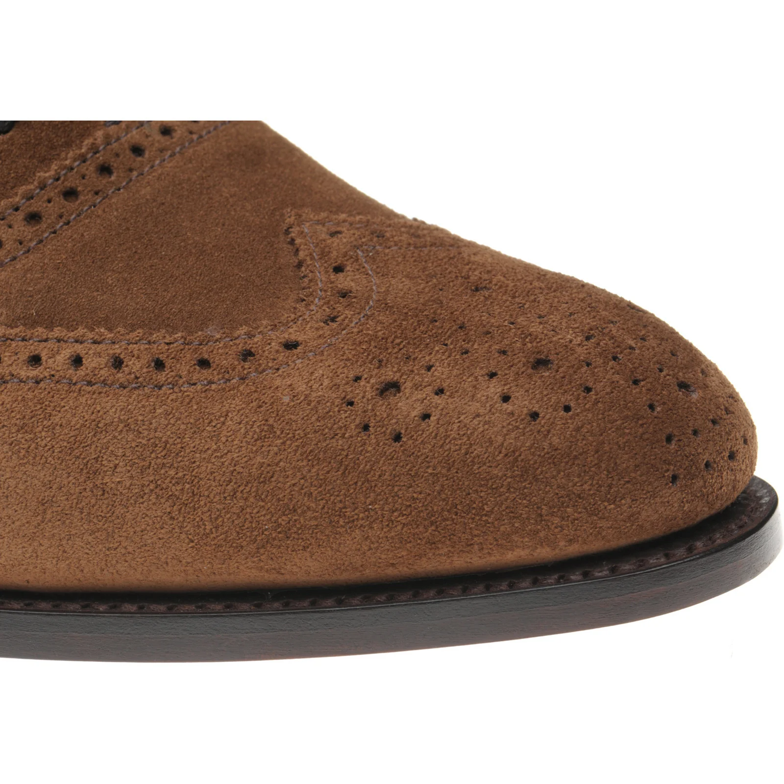 Herring Trent mens brogues in snuff suede - Image 5