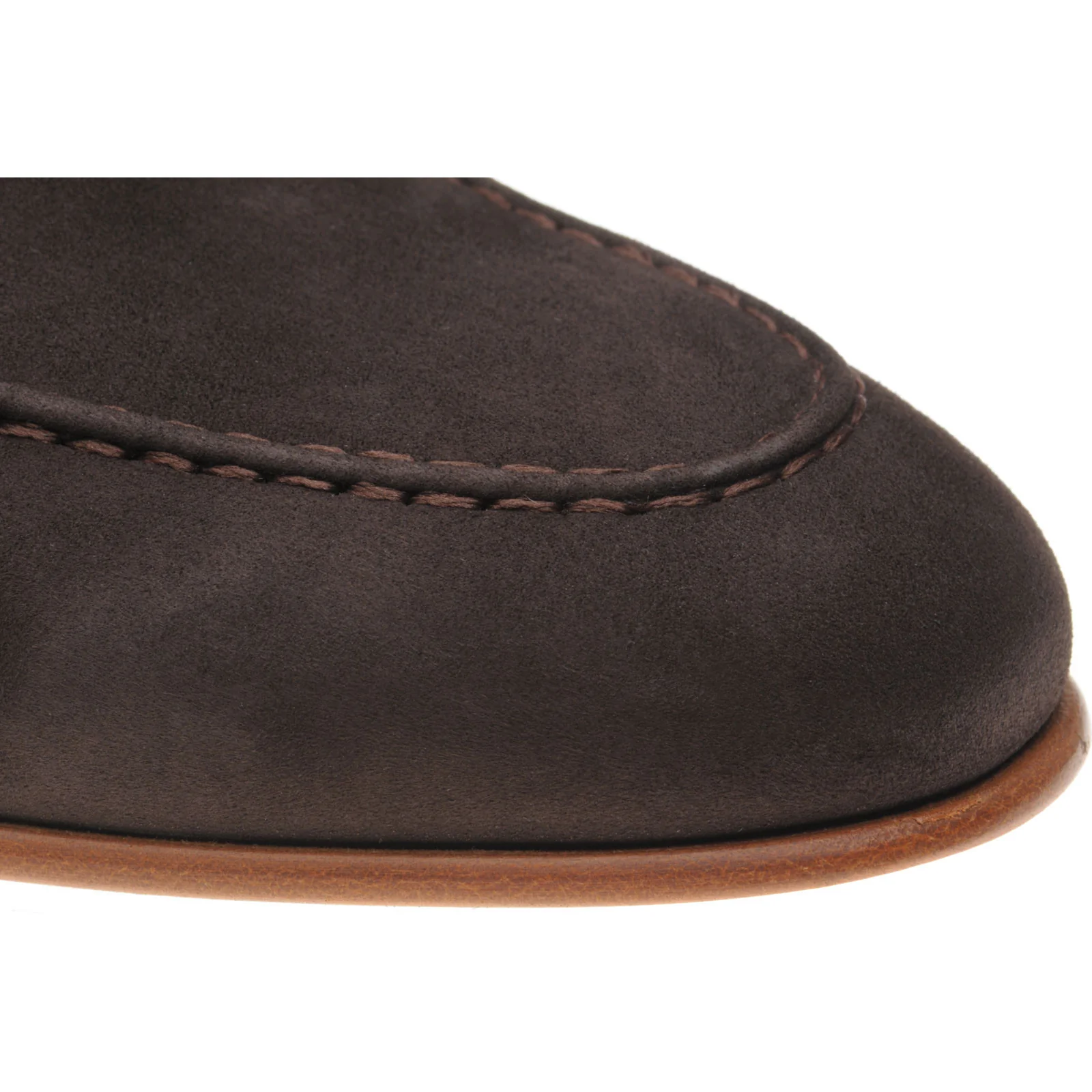 Herring Trovatore mens loafers in brown suede - Image 5