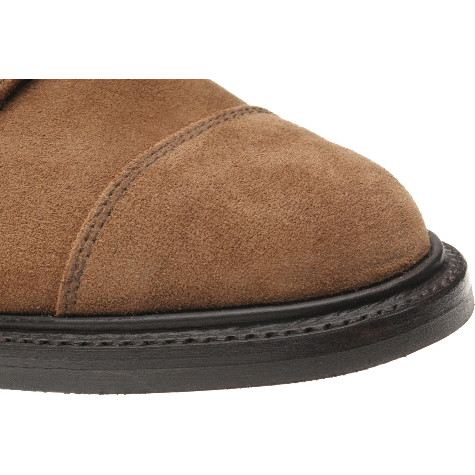 Herring Tyne mens rubber-soled boots in brown waxy suede - Image 5