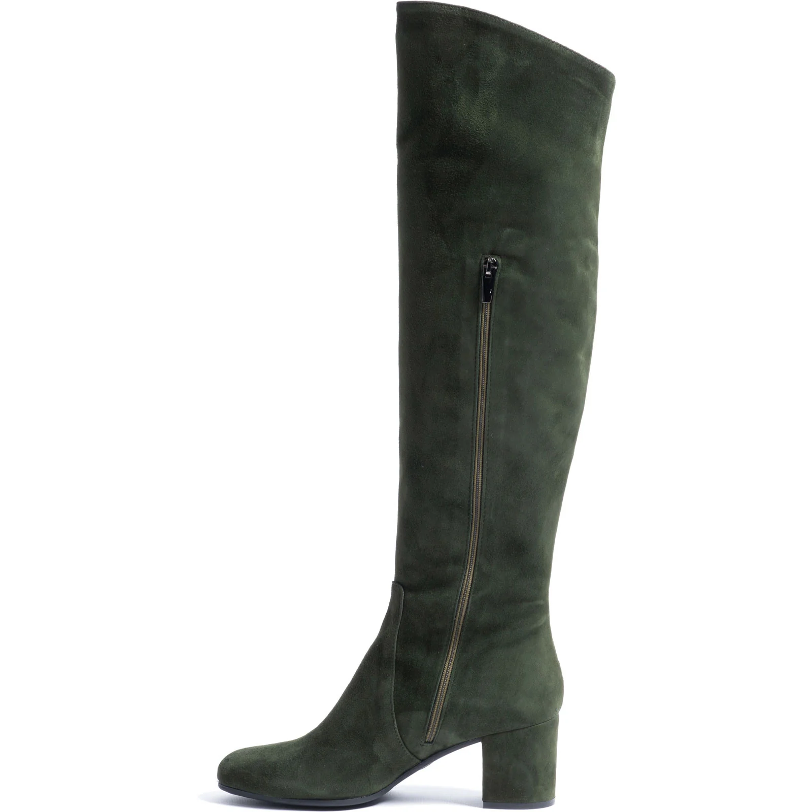 Herring Varese ladies rubber-soled boots in green suede - Image 3