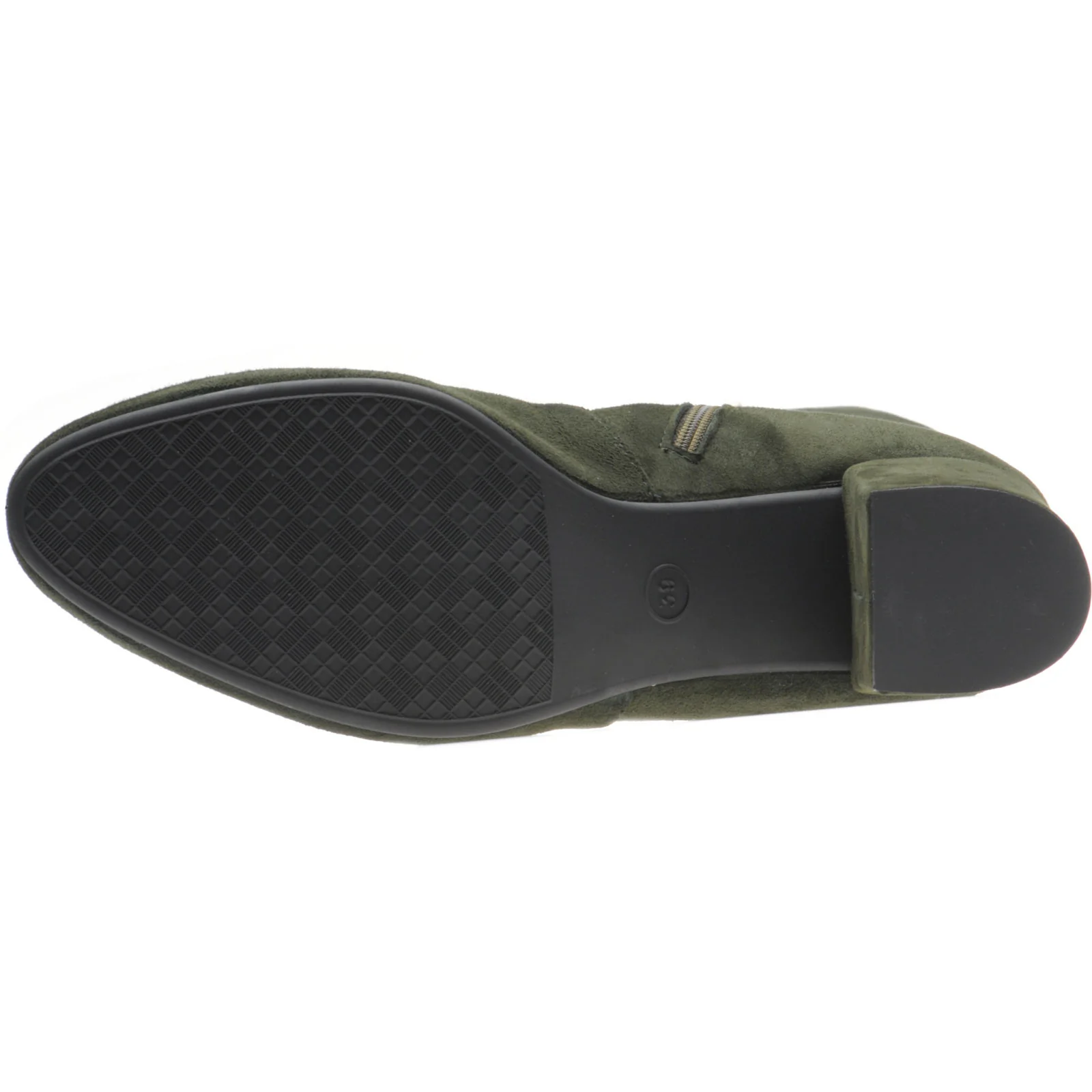 Herring Varese ladies rubber-soled boots in green suede - Image 4