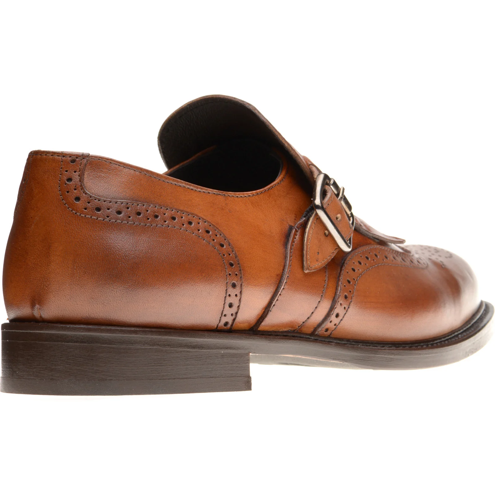 Herring Vecchio mens hybrid-soled monk shoes in tan calf (second) - Image 4