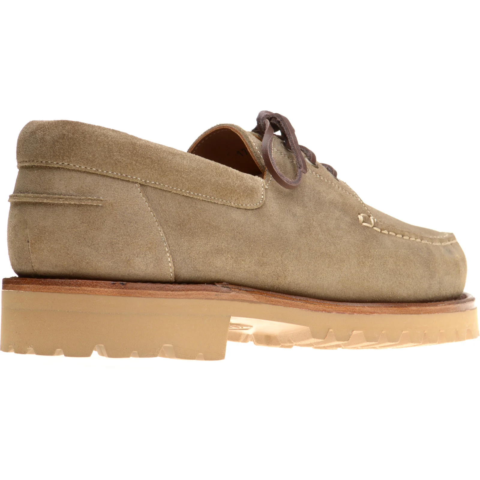 Herring Vilamoura mens rubber-soled deck shoes in taupe suede - Image 4