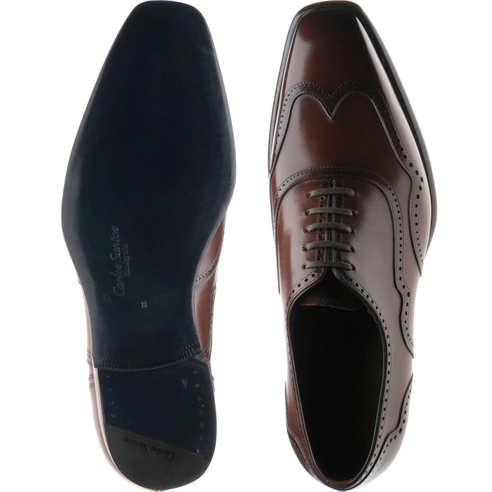 Herring Villiers mens brogues in brown calf - Image 3