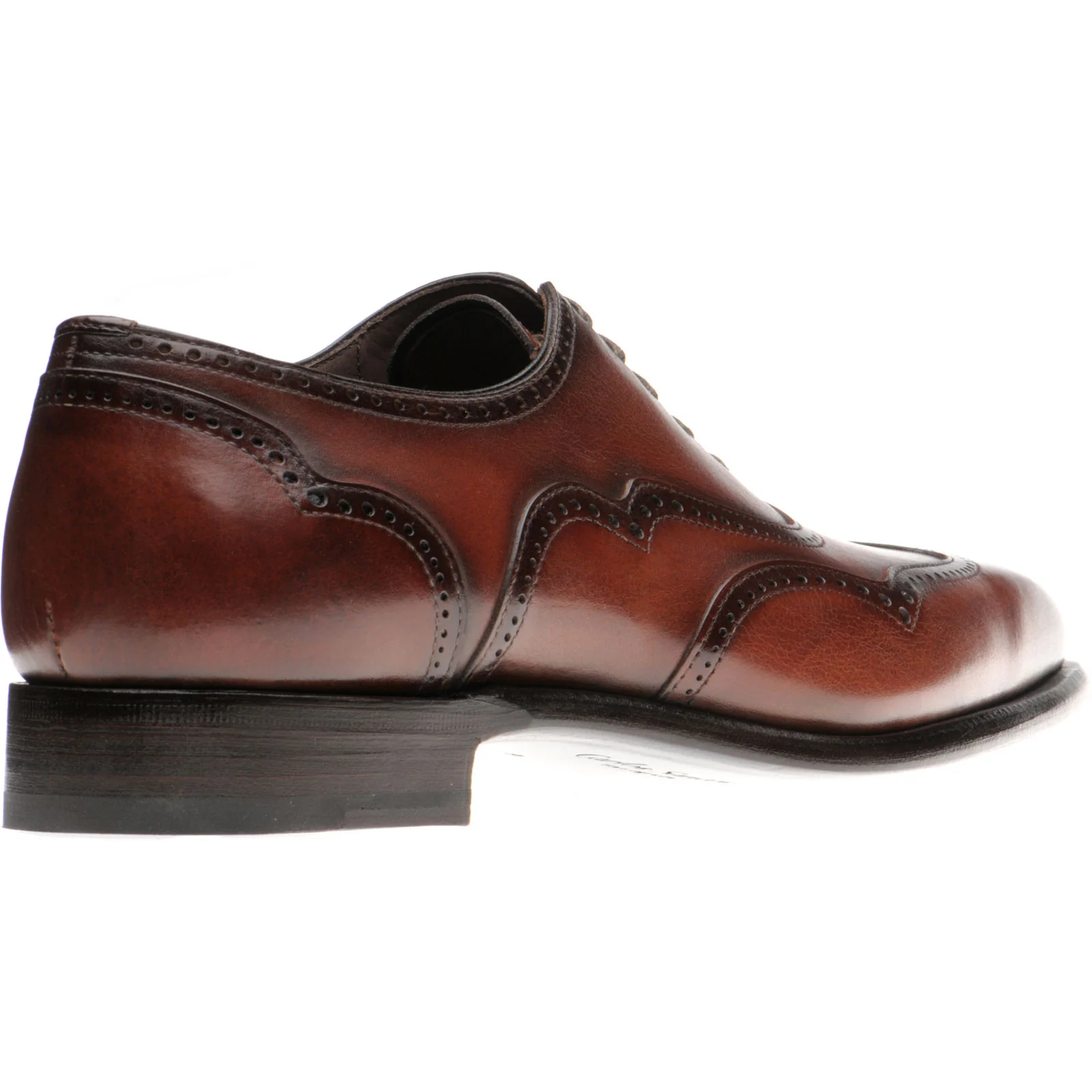 Herring Villiers mens brogues in rosewood calf - Image 4