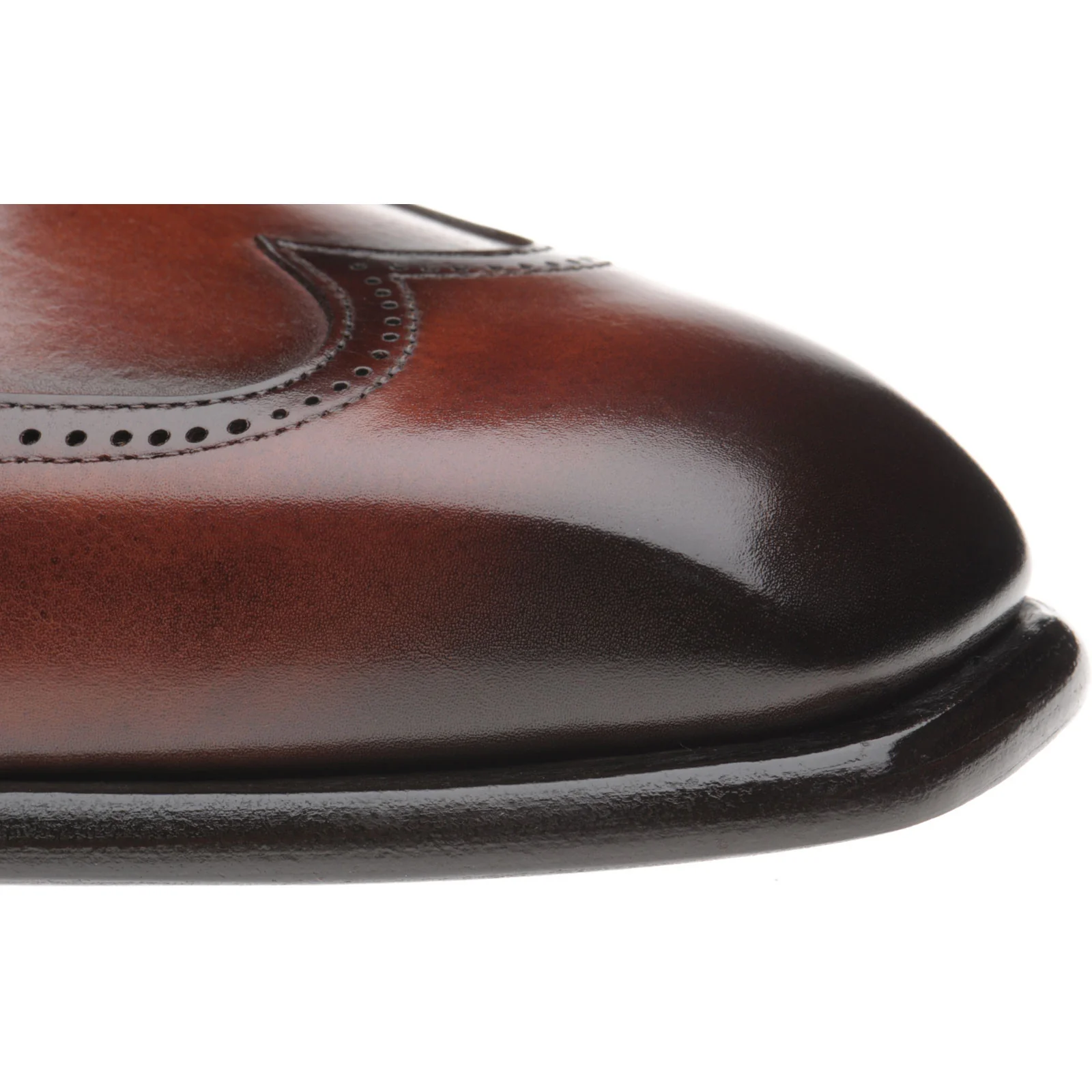 Herring Villiers mens brogues in rosewood calf - Image 5