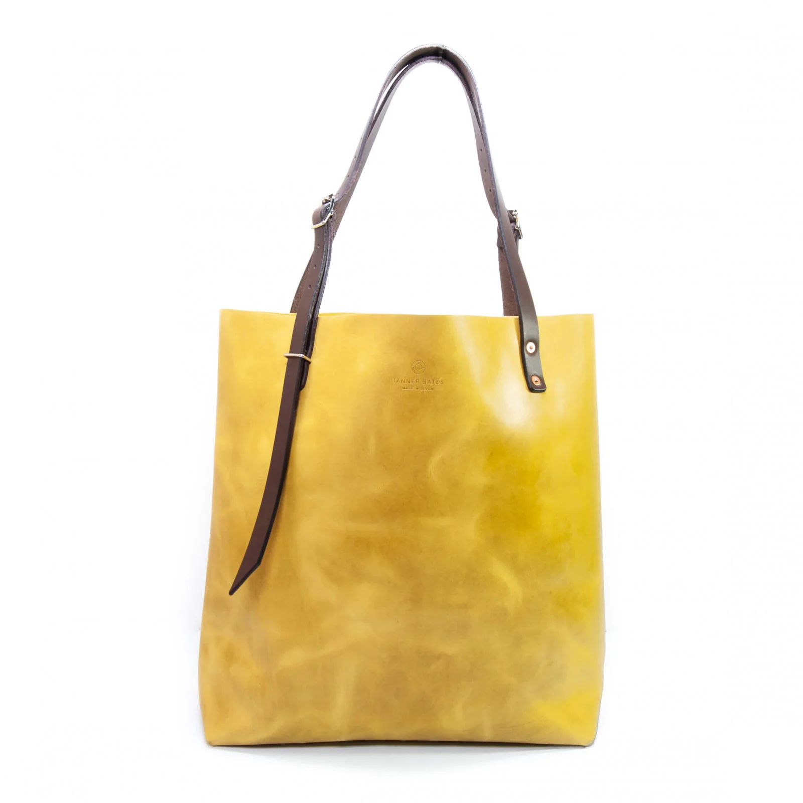 Herring Vixen Tote Bag in yellow waxy calf