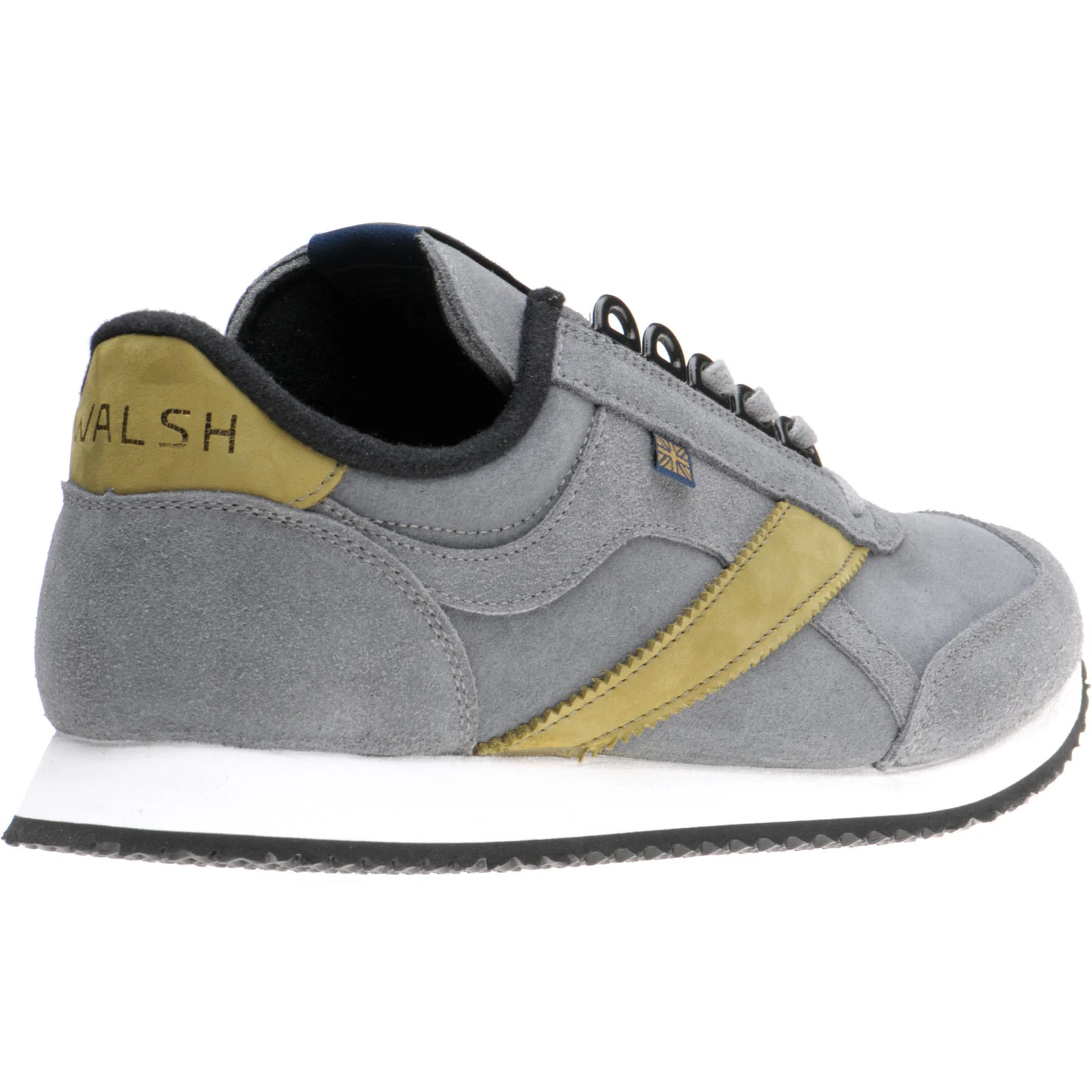 Herring Voyager Trainer mens in dark grey suede and lime nubuck - Image 4