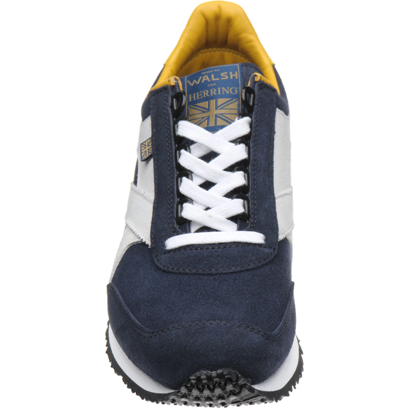 Herring Voyager Trainer mens rubber-soled in navy suede and stone suede - Image 2
