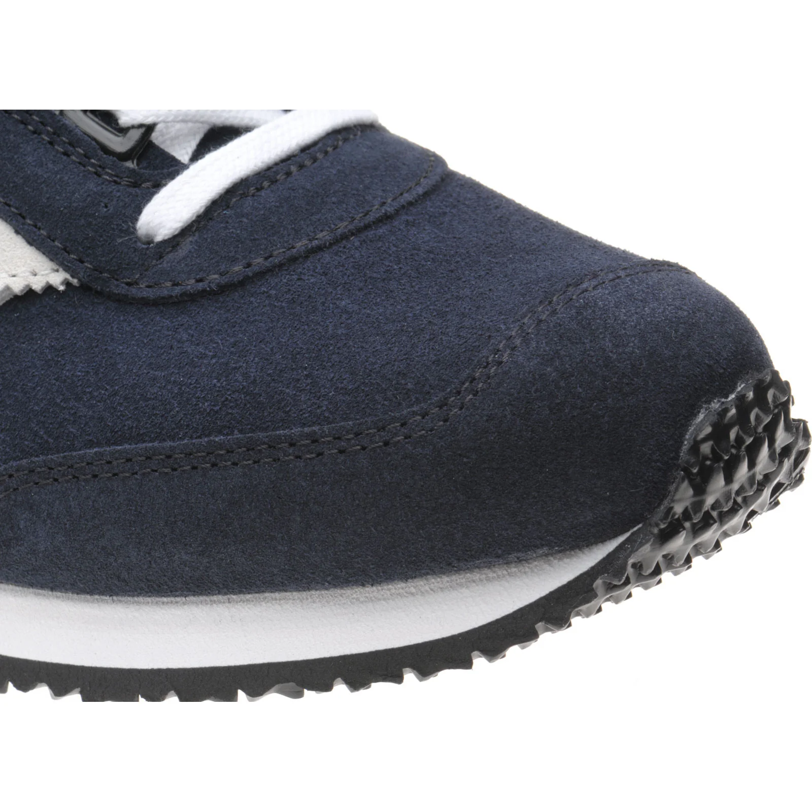 Herring Voyager Trainer mens rubber-soled in navy suede and stone suede - Image 5