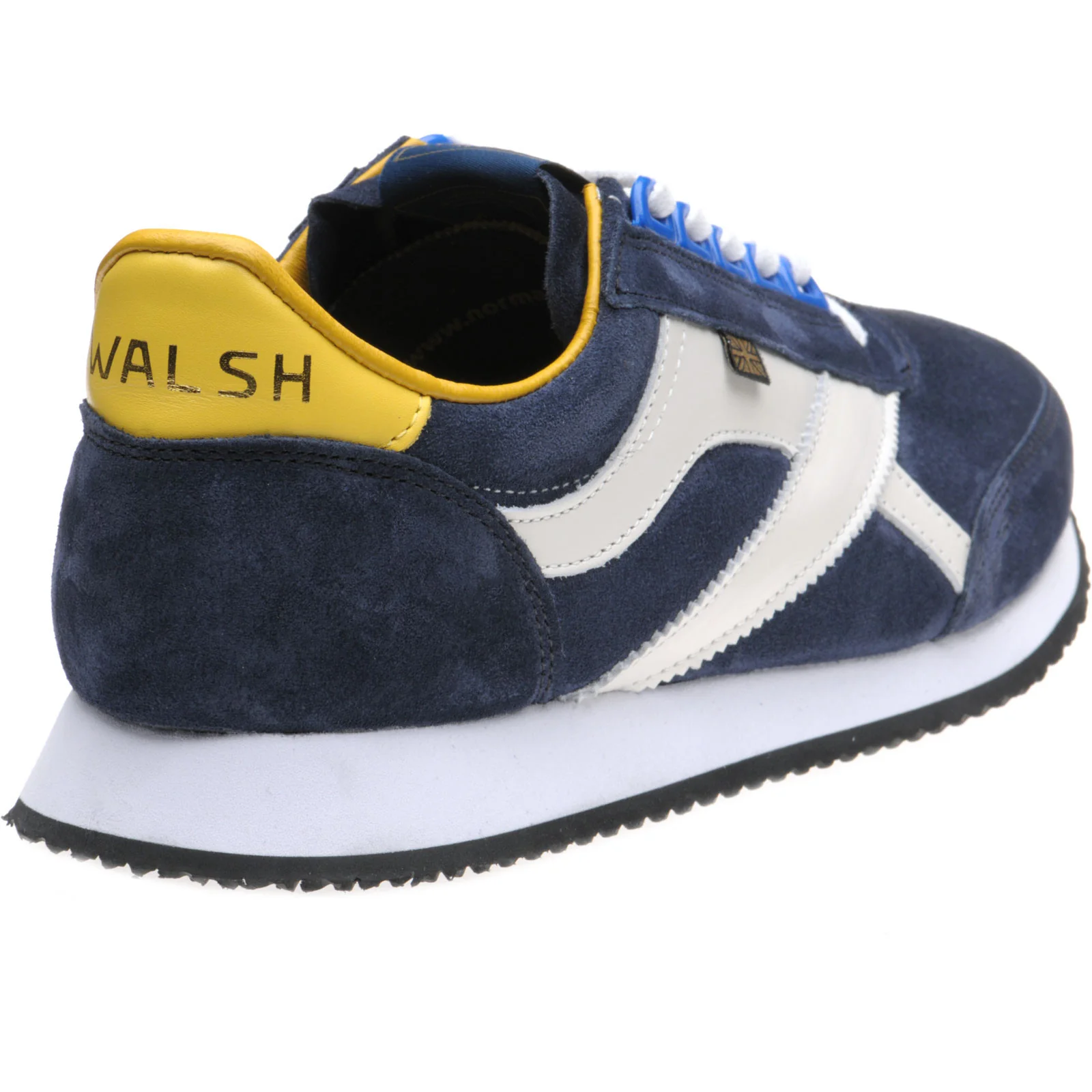 Herring Voyager Trainer mens rubber-soled in navy suede and white calf - Image 4