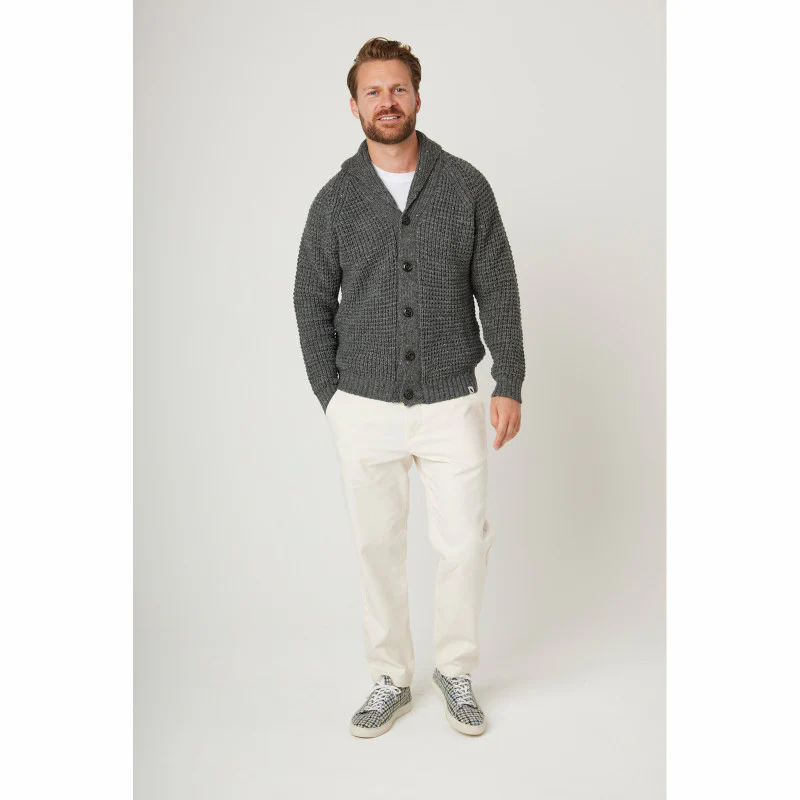 Herring Waffle Shawl Cardigan by Peregrine in nimbus(grey) - Image 2