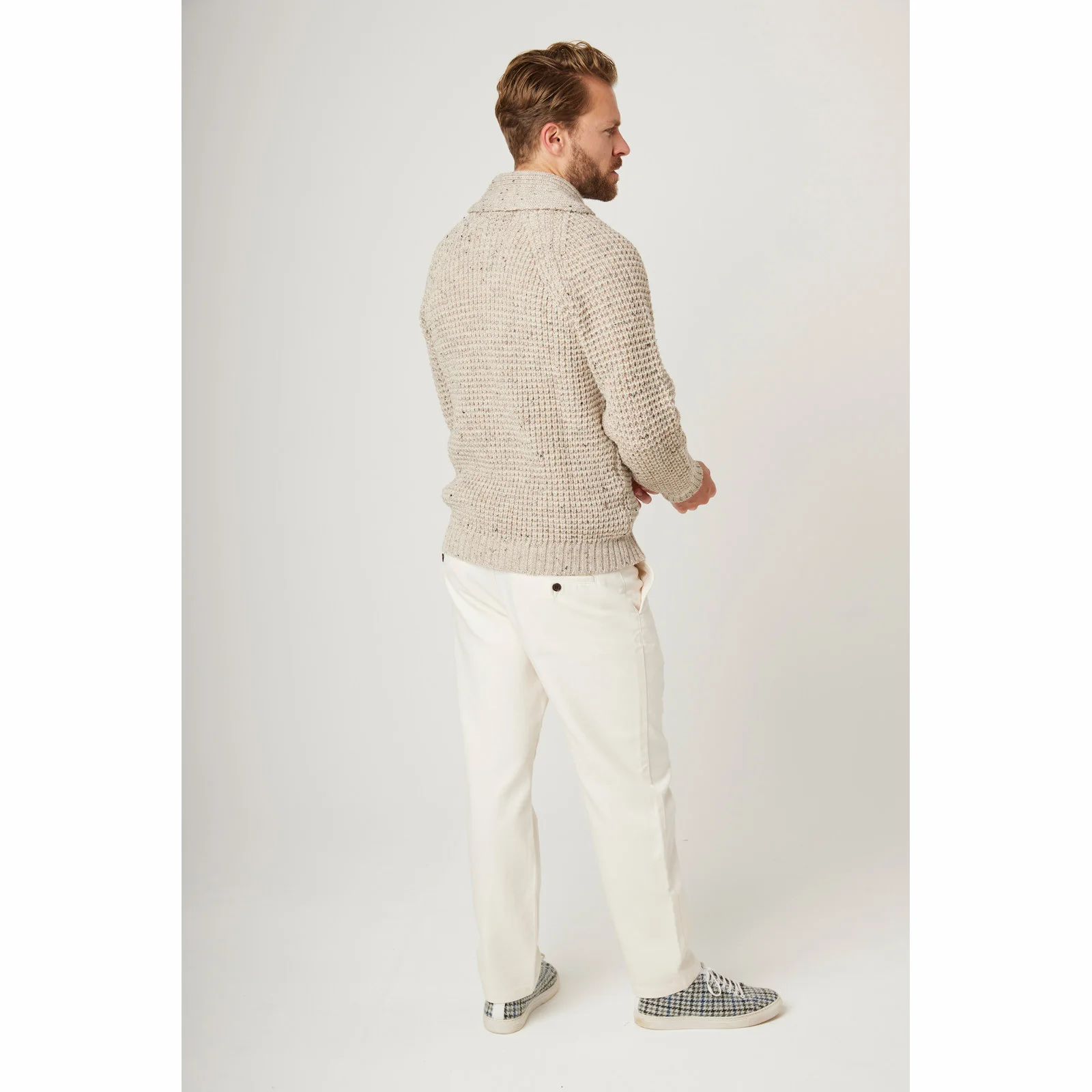 Herring Waffle Shawl Cardigan by Peregrine in skiddaw - Image 3