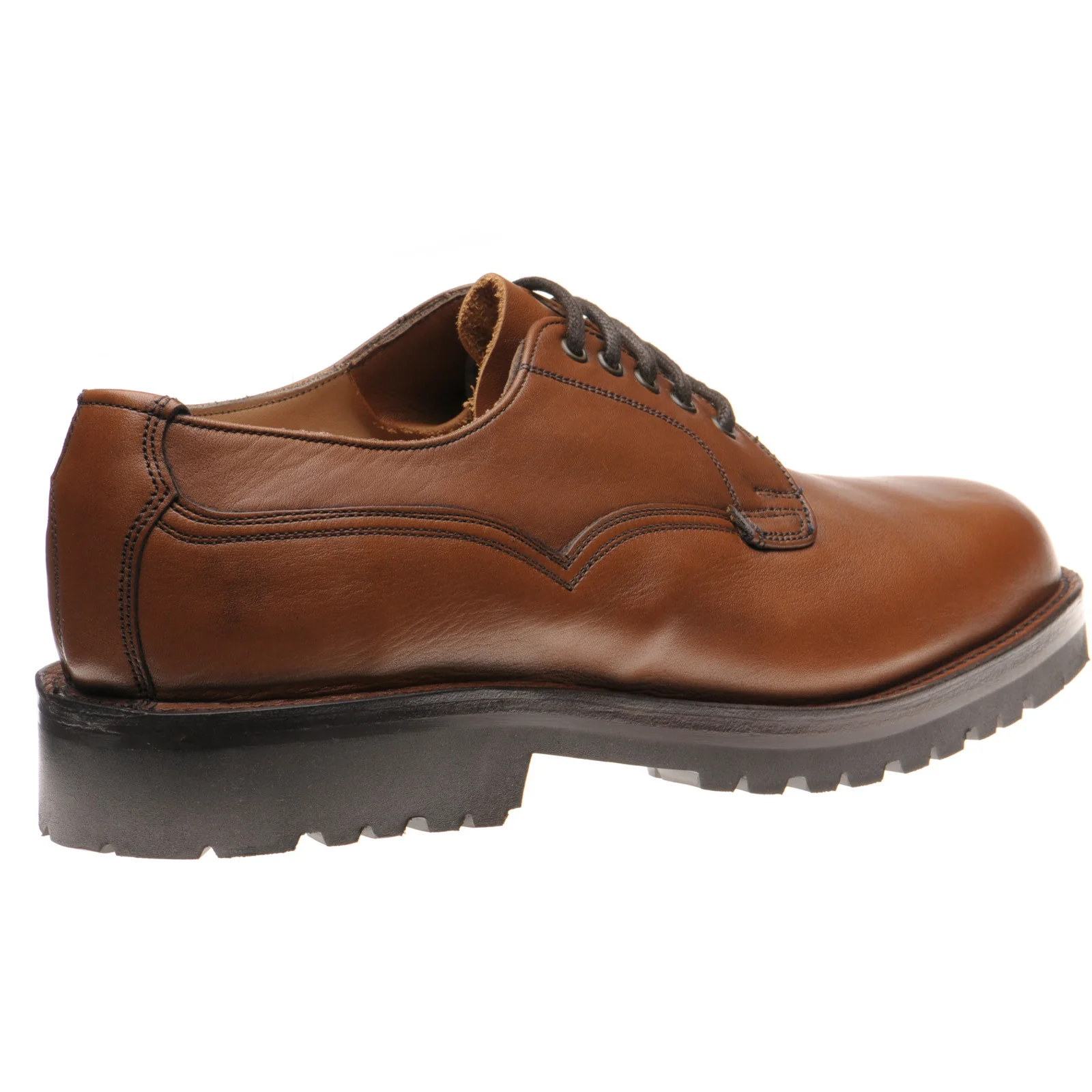 Herring Wasdale II mens rubber-soled Derby shoes in cognac horween - Image 4
