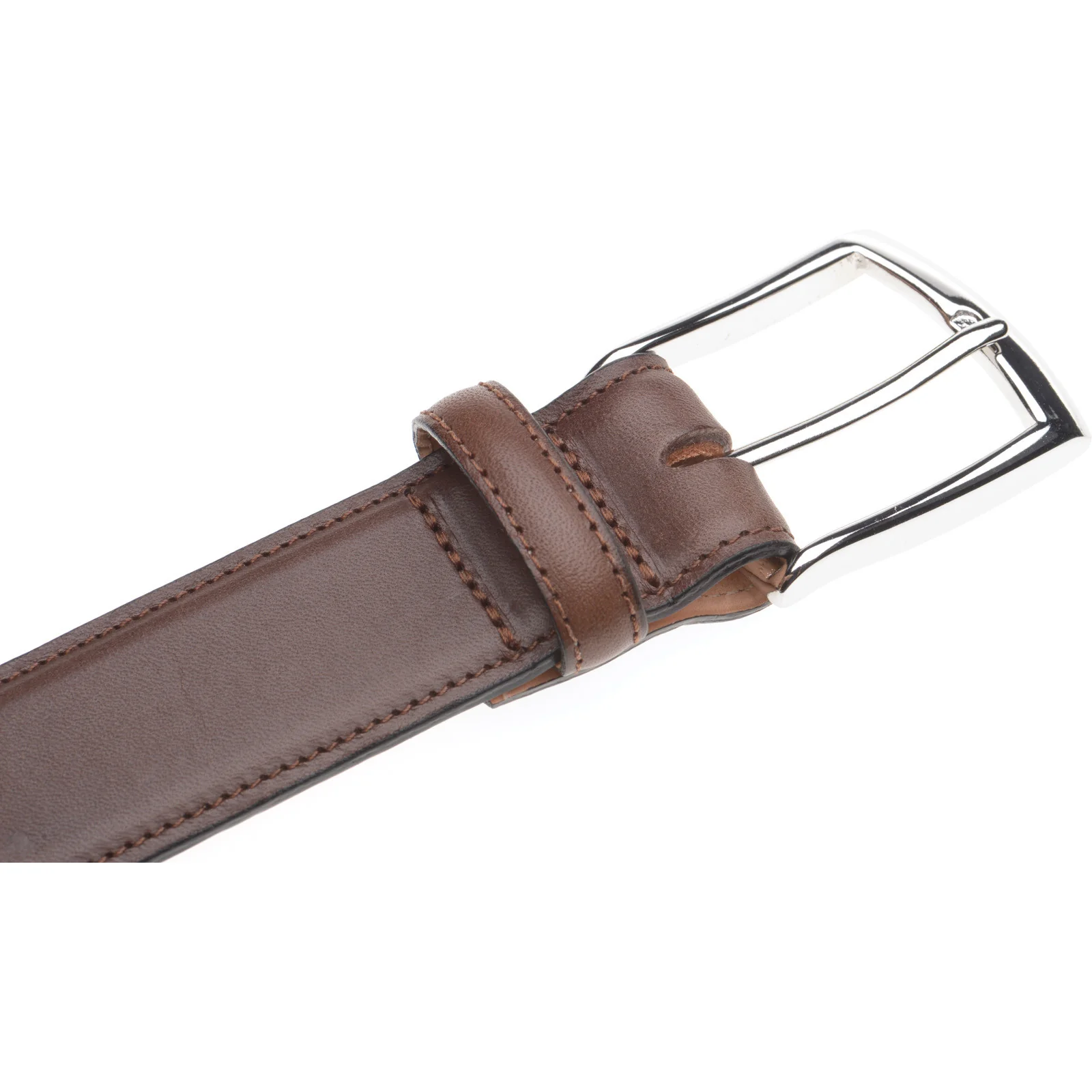 Herring Westminster Belt in brown calf silver buckle - Image 4