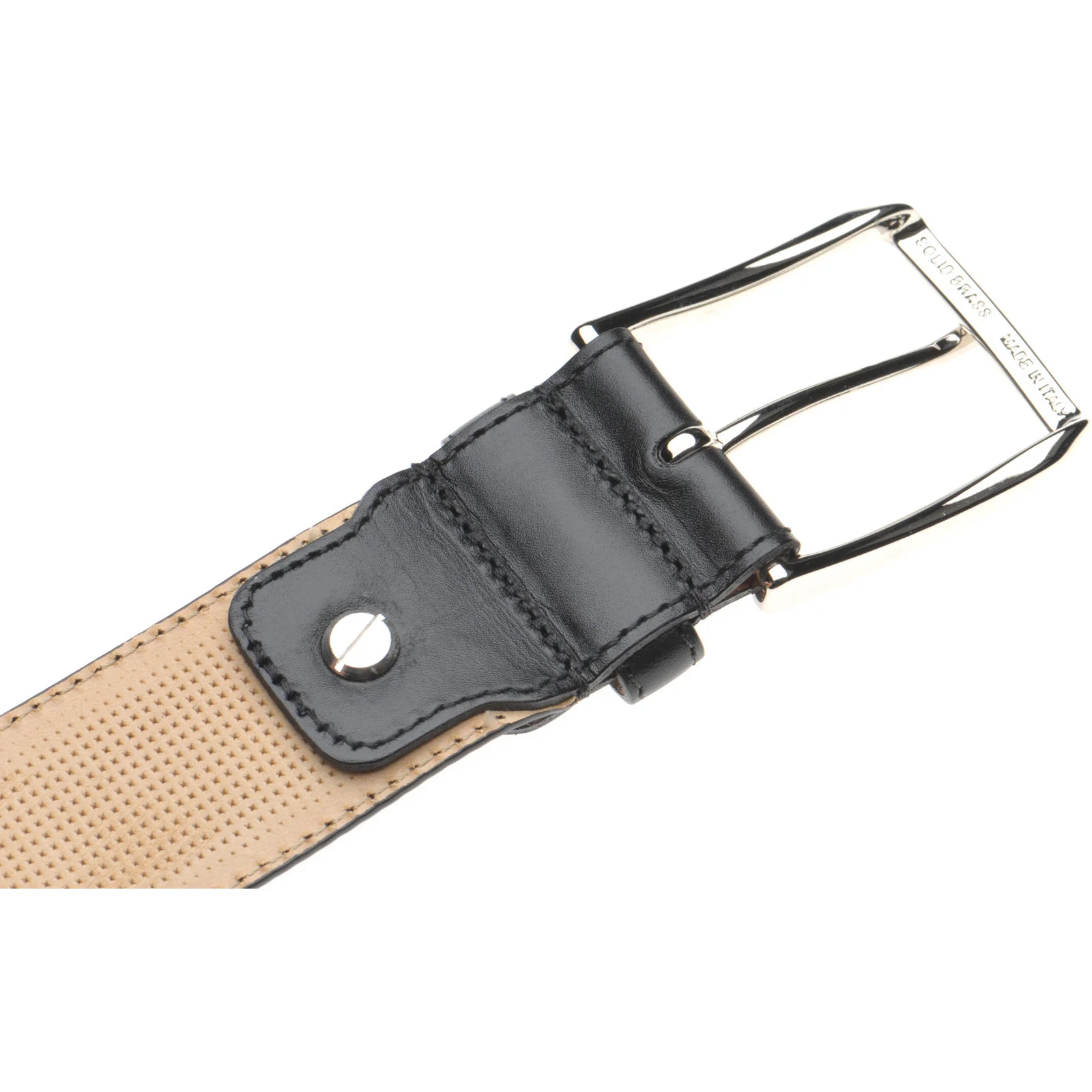 Herring Westminster II Belt in black calf silver buckle - Image 4