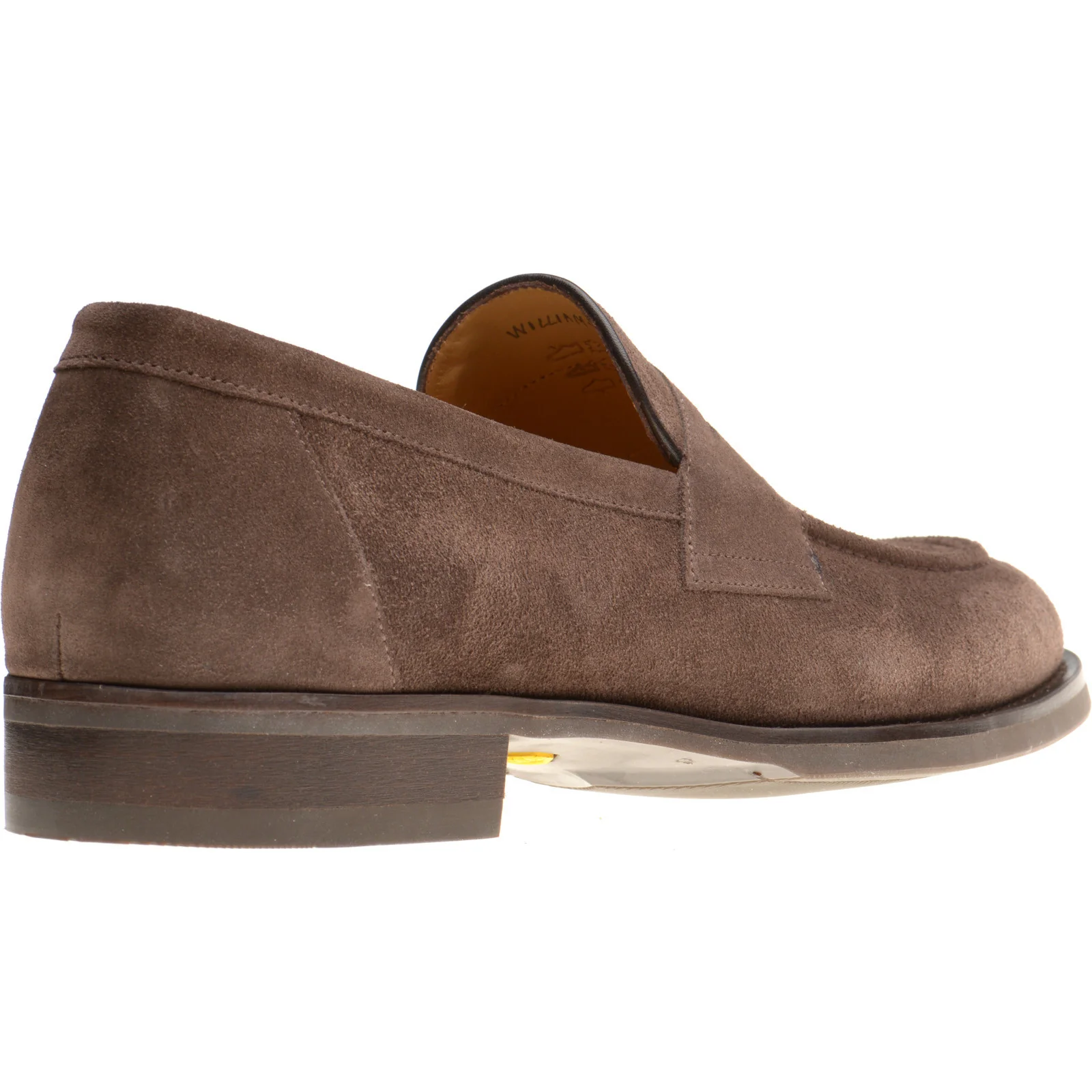 Herring William mens rubber-soled loafers in brown suede - Image 4