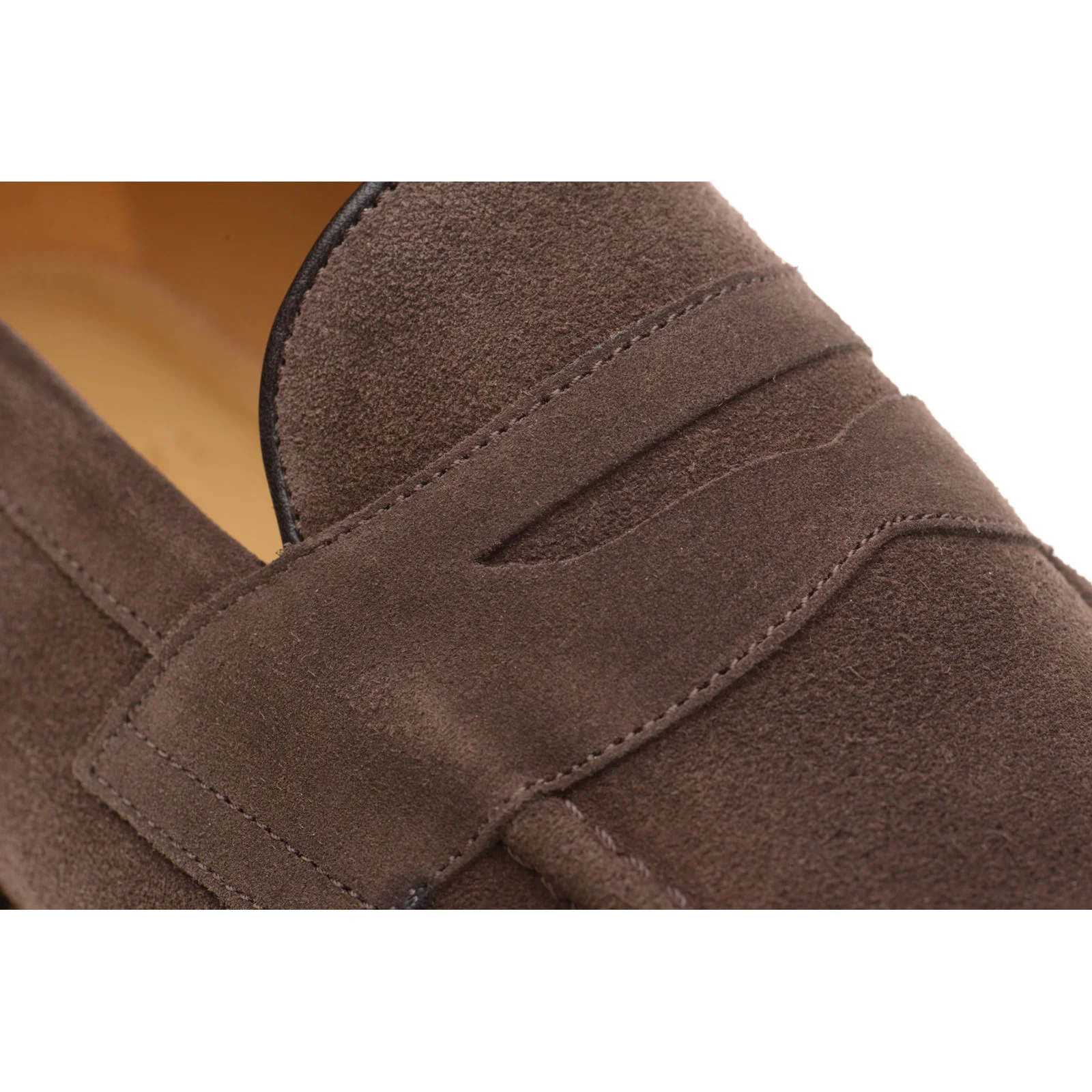 Herring William mens rubber-soled loafers in brown suede - Image 5