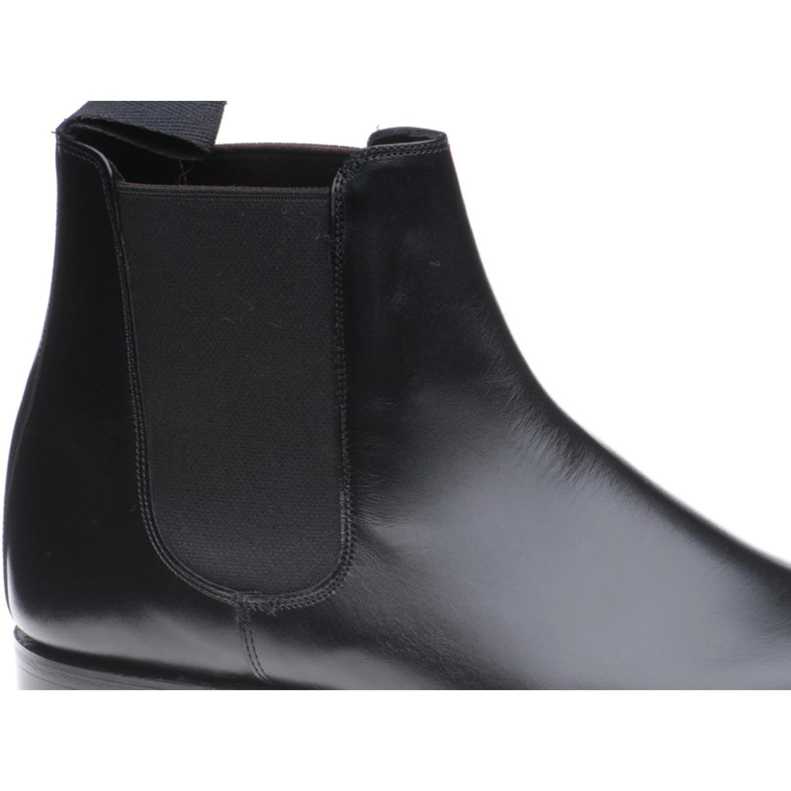 Herring Wilson mens Chelsea boots in black calf (second) - Image 4