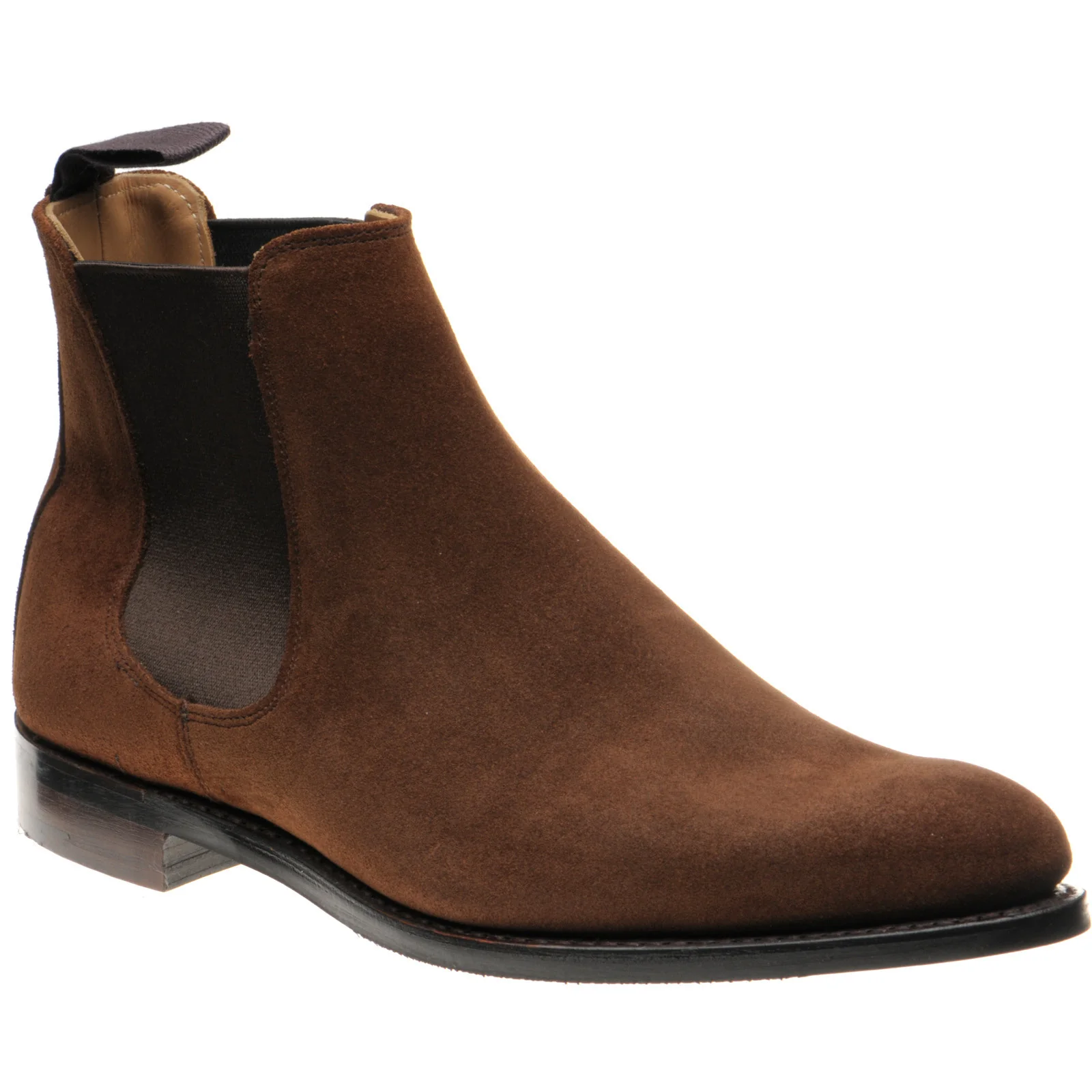 Herring Wilson Rubber mens rubber-soled Chelsea boots in snuff suede