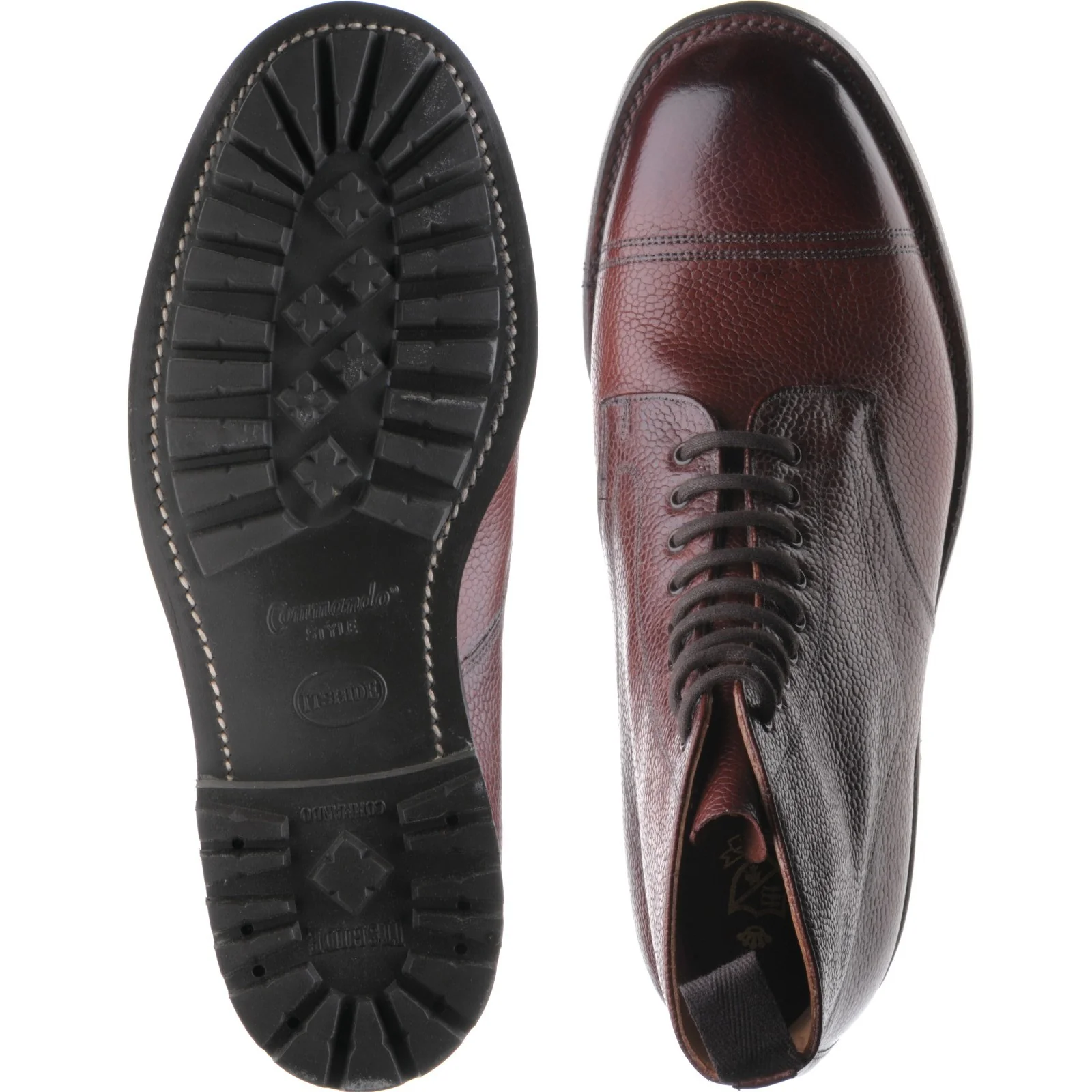 Herring Windermere mens rubber-soled boots in burgundy grain - Image 3