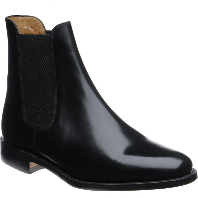 Loake 290 mens Chelsea boots in black polished - Image 4