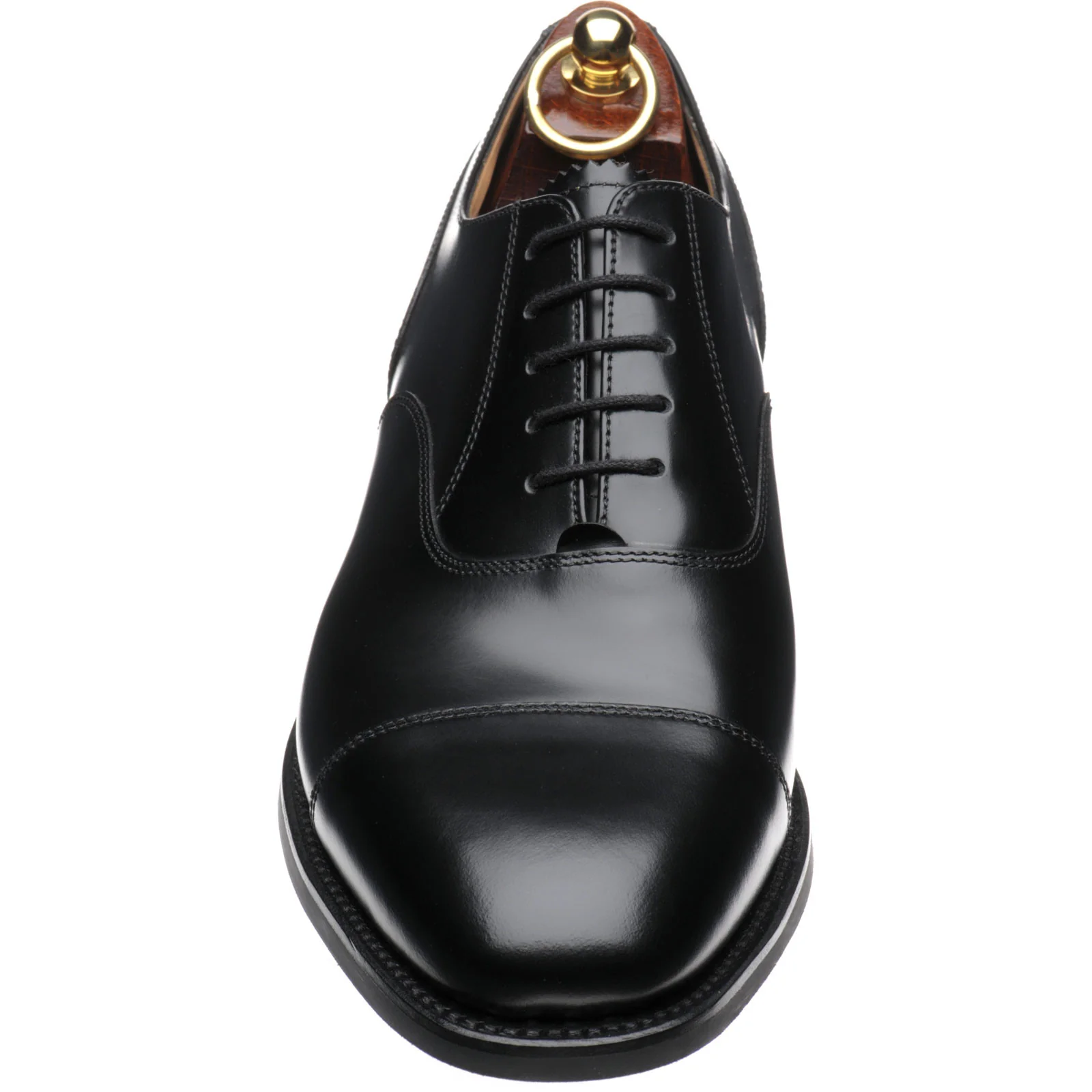 Loake 300 mens rubber-soled Oxfords in black polished - Image 2