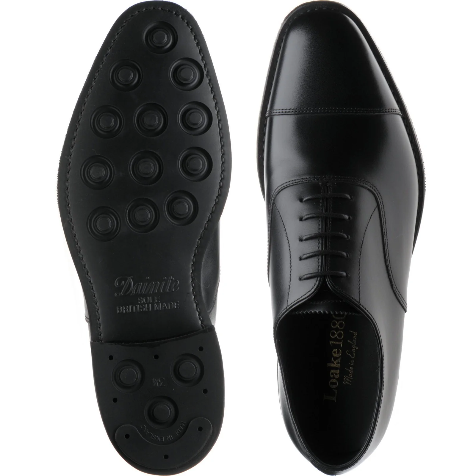 Loake Aldwych R mens rubber-soled Oxfords in black calf - Image 3