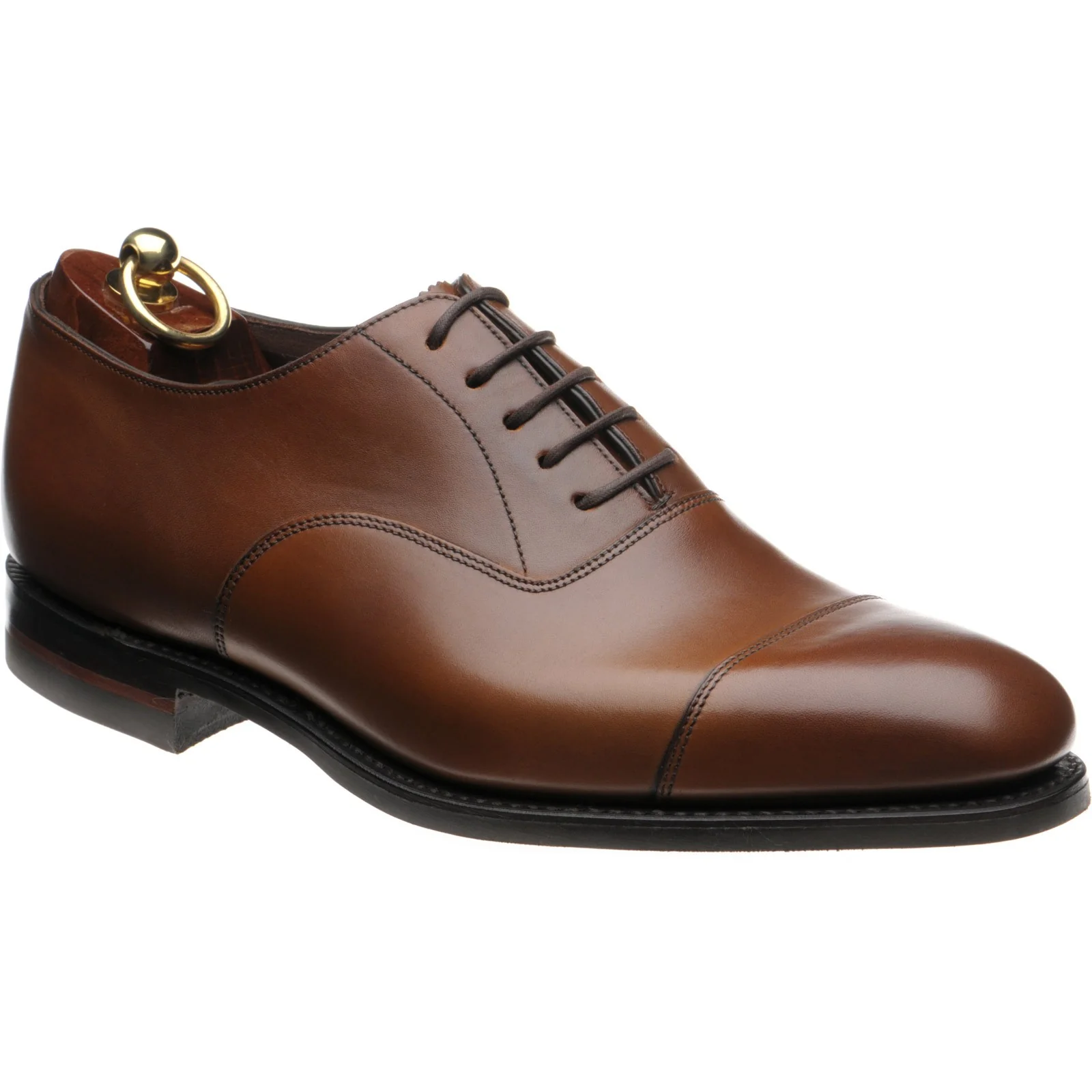 Loake Aldwych R mens rubber-soled Oxfords in brown calf (second)