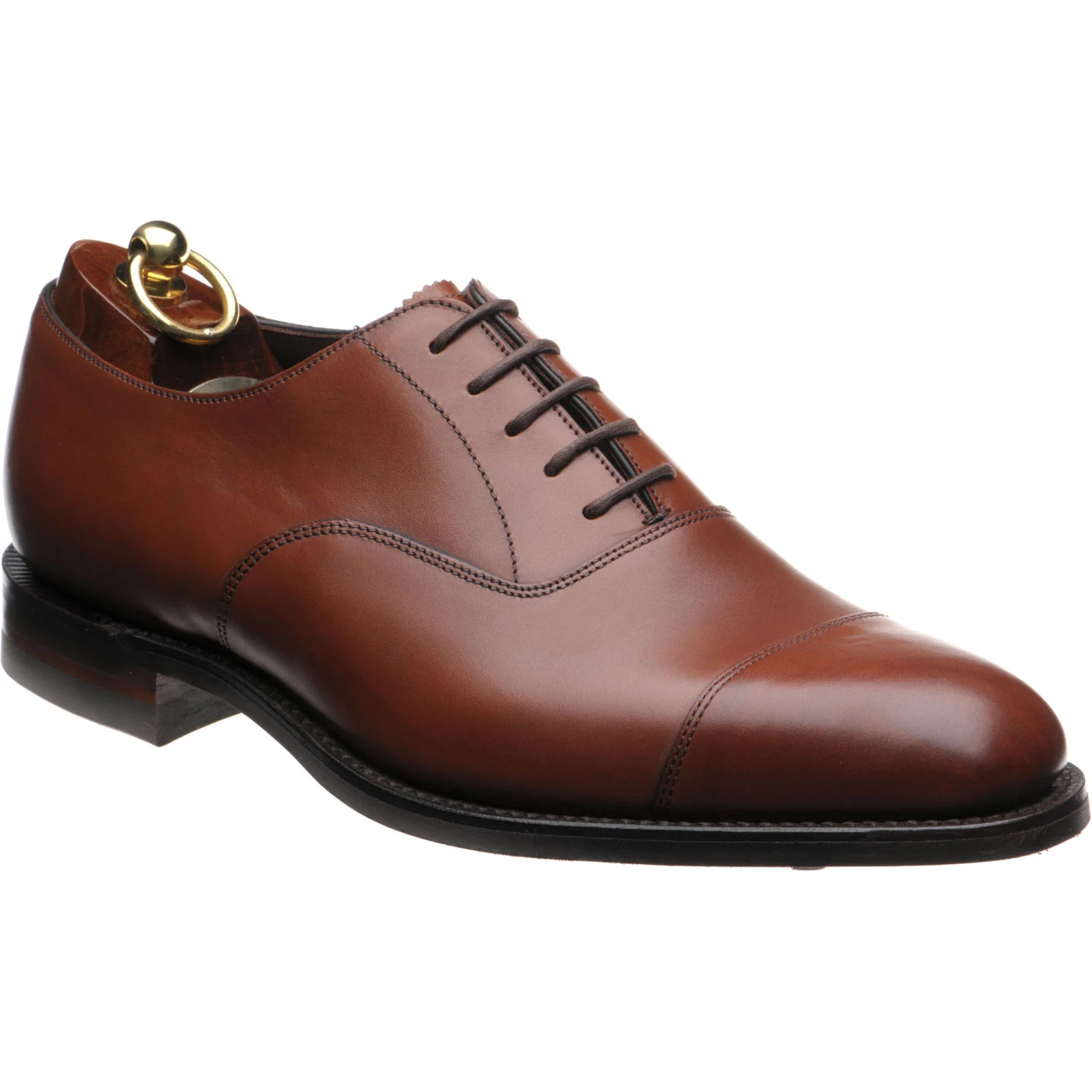 Loake Aldwych R mens rubber-soled Oxfords in mahogany calf (second)