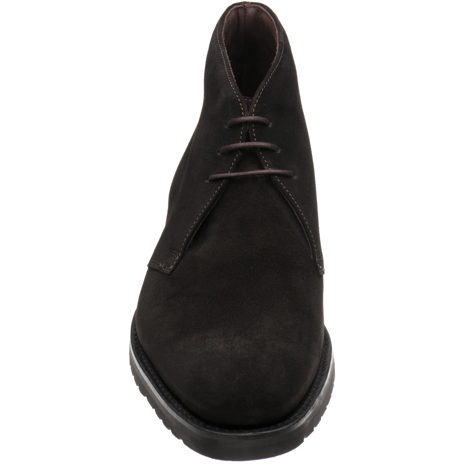 Loake Altman mens rubber-soled boots in dark brown suede - Image 2