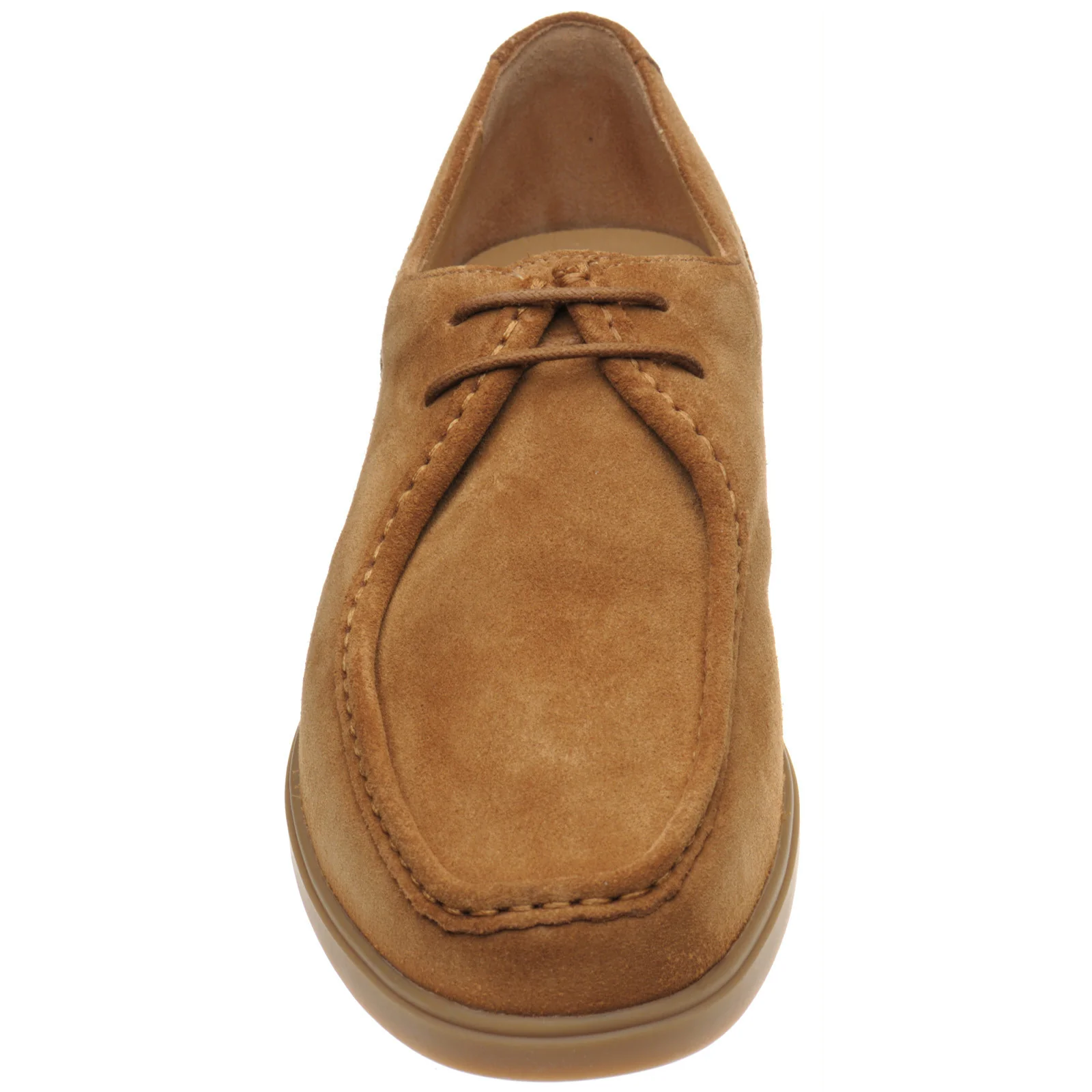 Loake Arezzo mens rubber-soled Derby shoes in chestnut suede - Image 2
