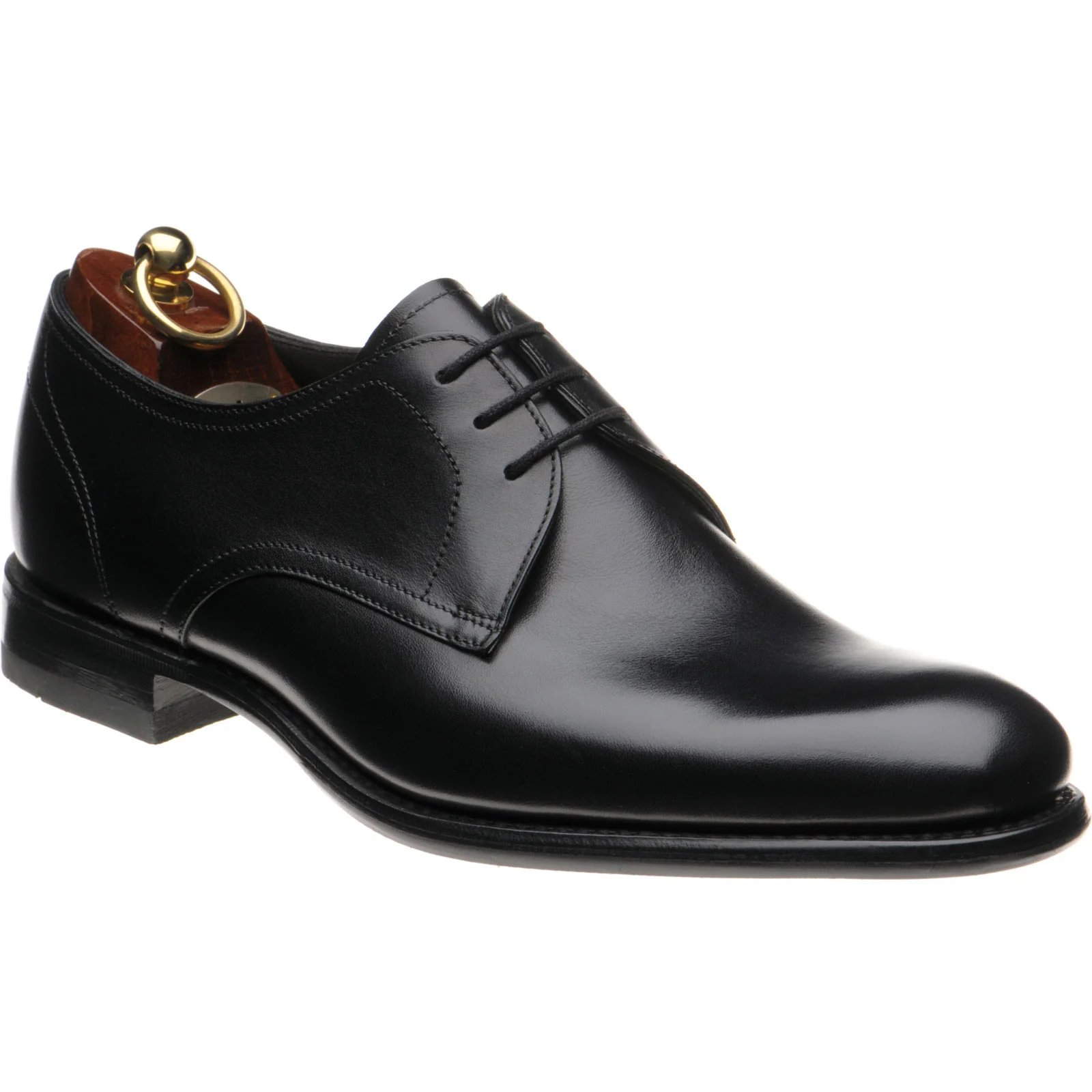 Loake Atherton mens hybrid-soled Derby shoes in black calf (second)