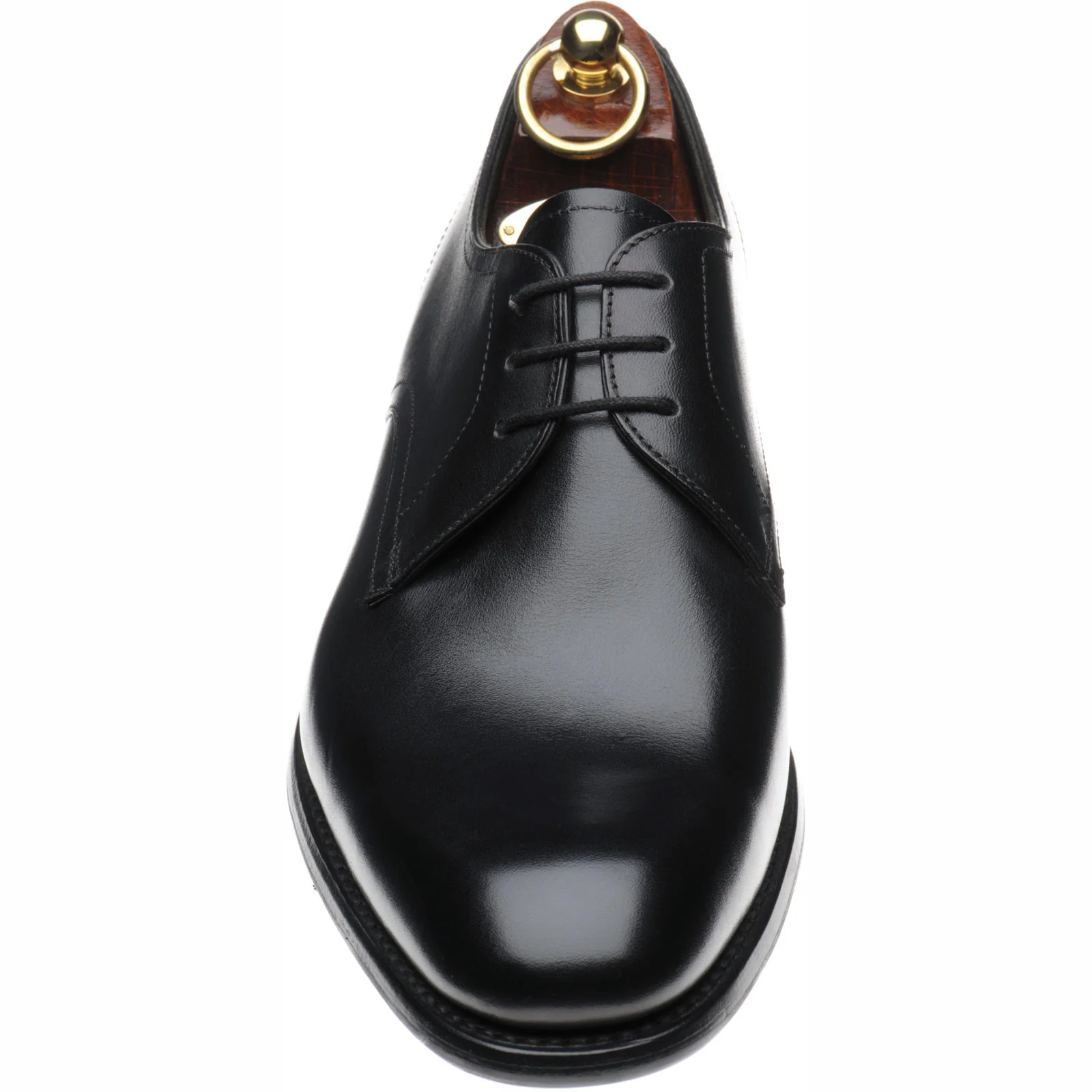 Loake Atherton mens hybrid-soled Derby shoes in black calf (second) - Image 2