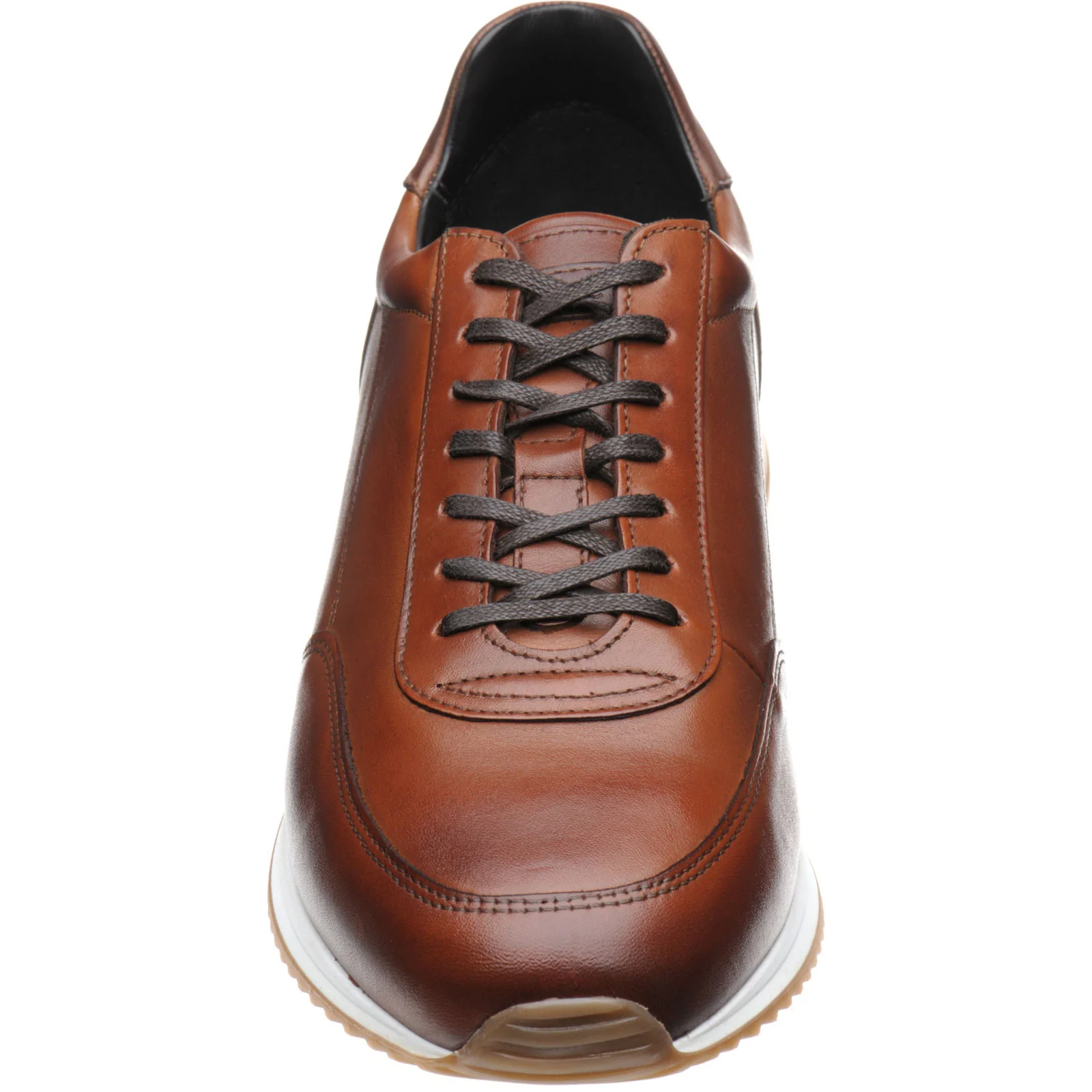 Loake Bannister mens rubber-soled trainers in cedar calf - Image 2