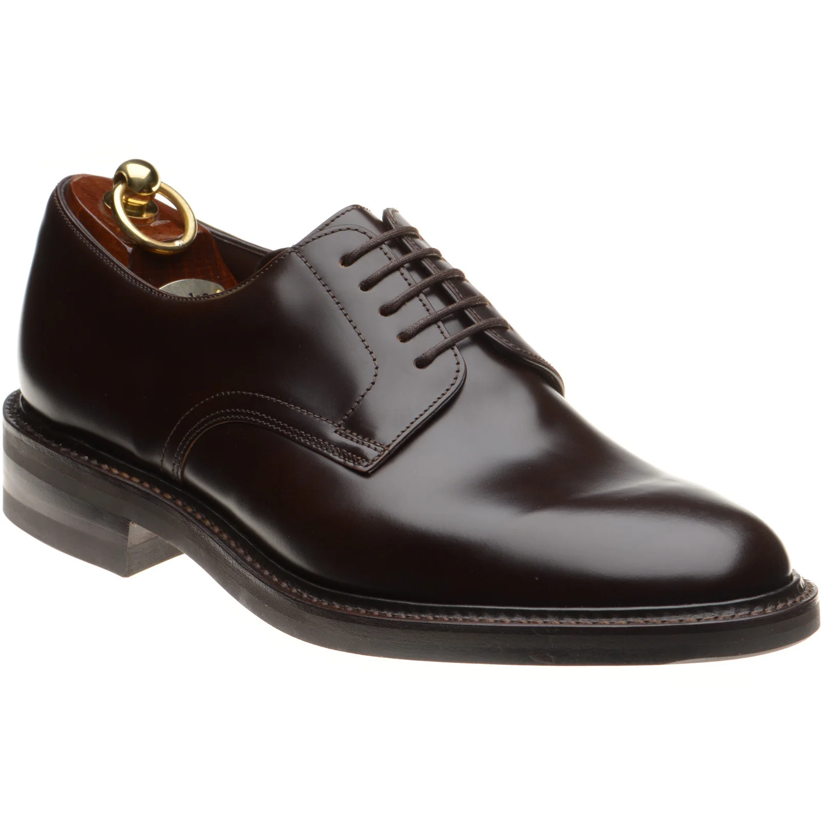 Loake Barbican mens rubber-soled in espresso polished (second)