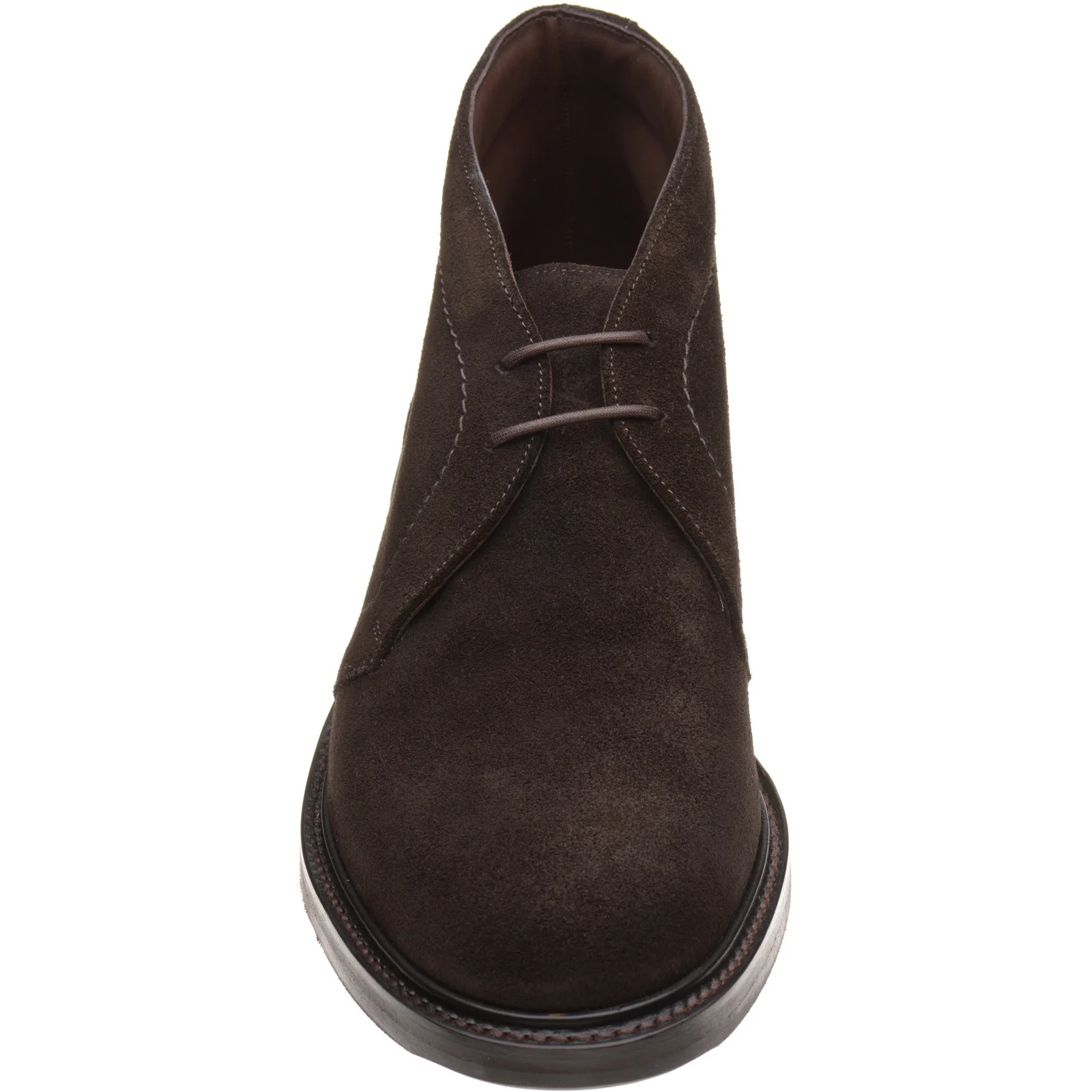 Loake Berkeley mens rubber-soled Chukka boots in dark brown suede (second) - Image 2