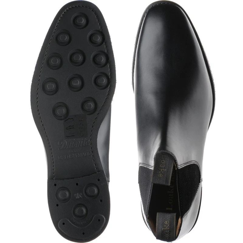 Loake Chatsworth (Rubber) mens rubber-soled Chelsea boots in black calf - Image 3
