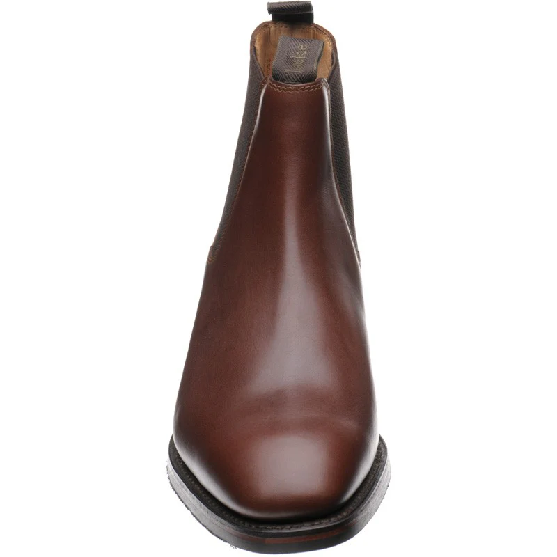 Loake Chatsworth (Rubber) mens rubber-soled Chelsea boots in brown waxy calf (second) - Image 2