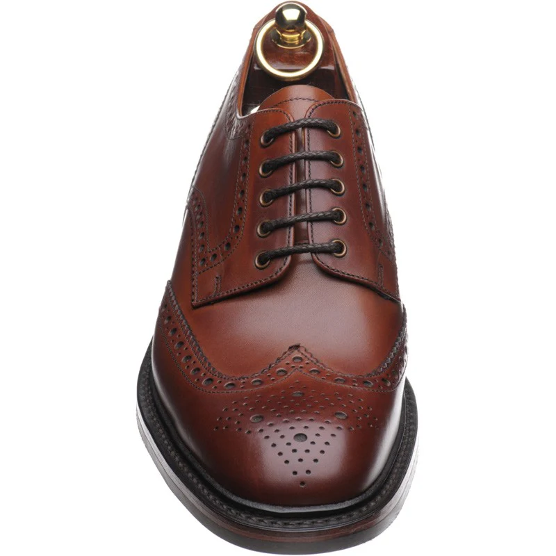 Loake Chester (Rubber) mens rubber-soled brogues in mahogany calf - Image 2