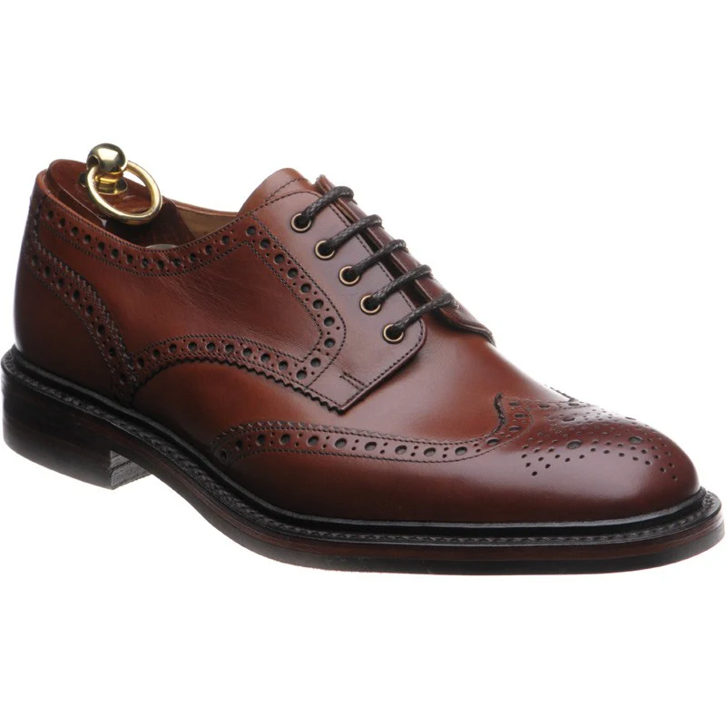 Loake Chester (Rubber) mens rubber-soled brogues in mahogany calf (second)