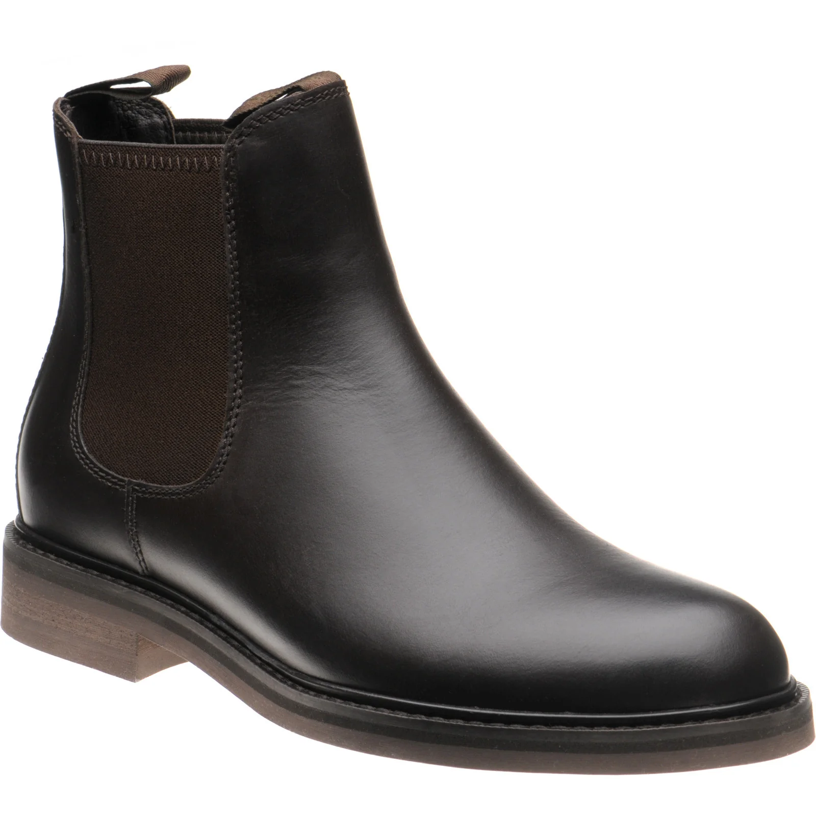 Loake Ducksworth mens rubber-soled Chelsea boots in dark brown waxy calf (second)