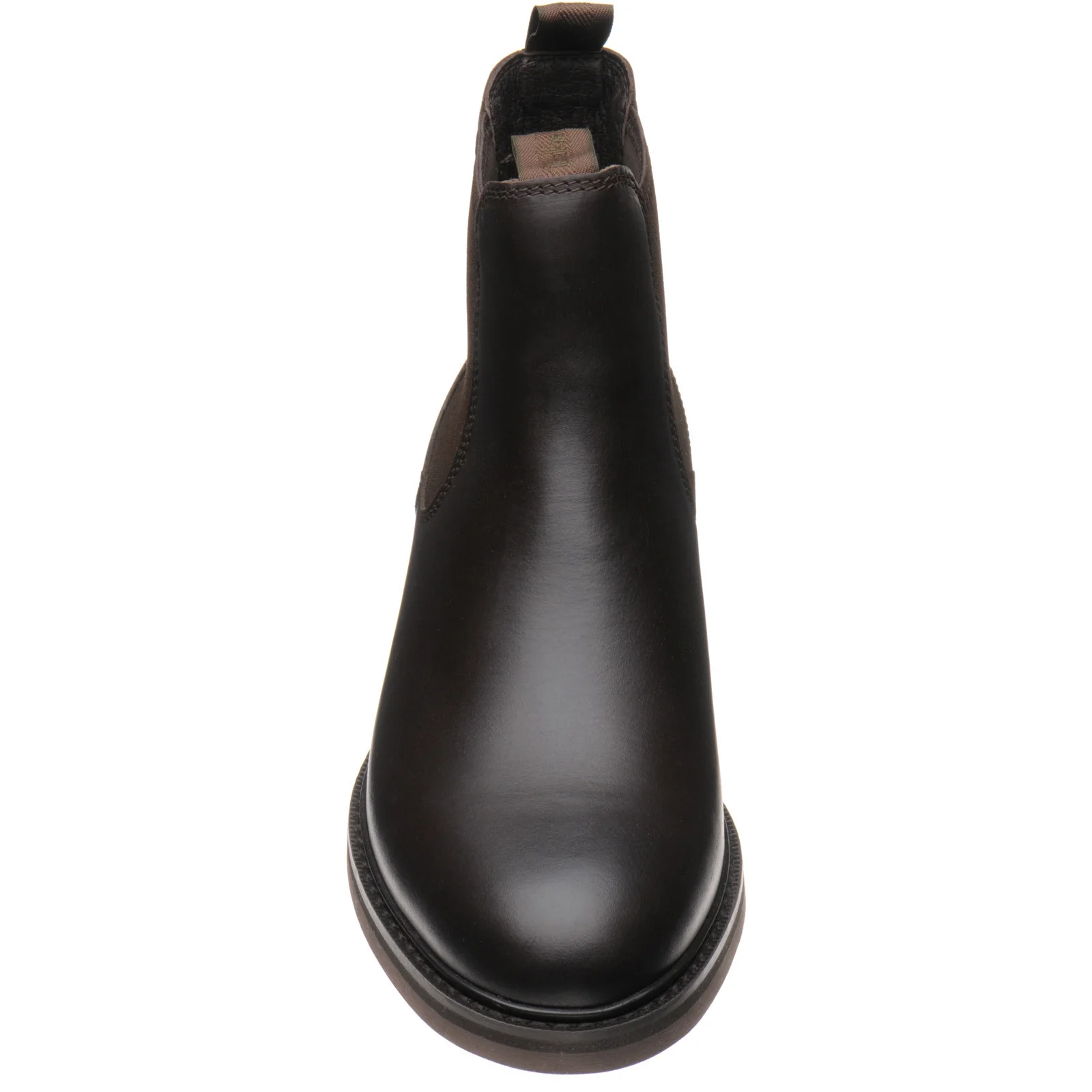 Loake Ducksworth mens rubber-soled Chelsea boots in dark brown waxy calf (second) - Image 2